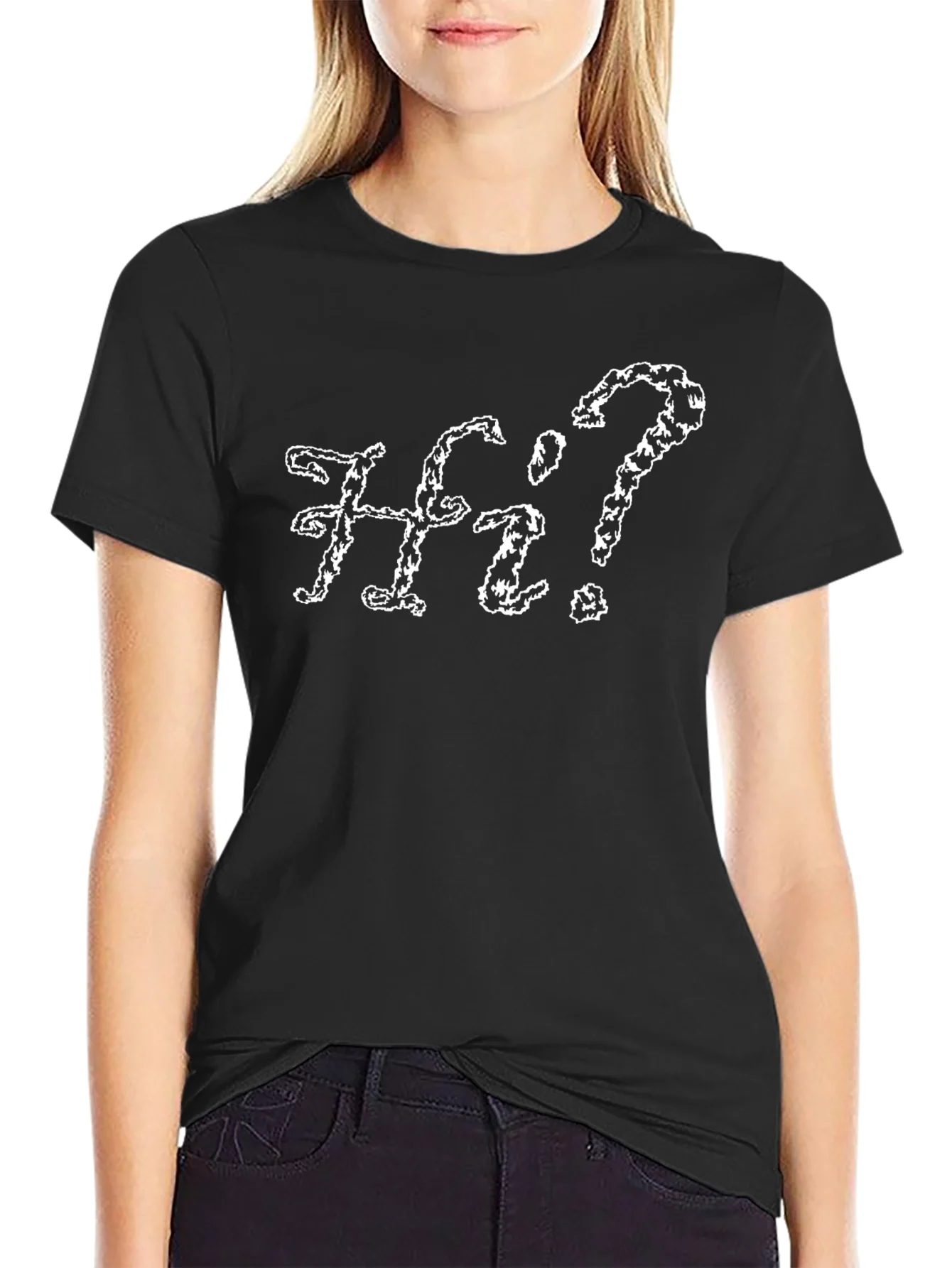Camiseta Negra con Dise?o ?Hi?