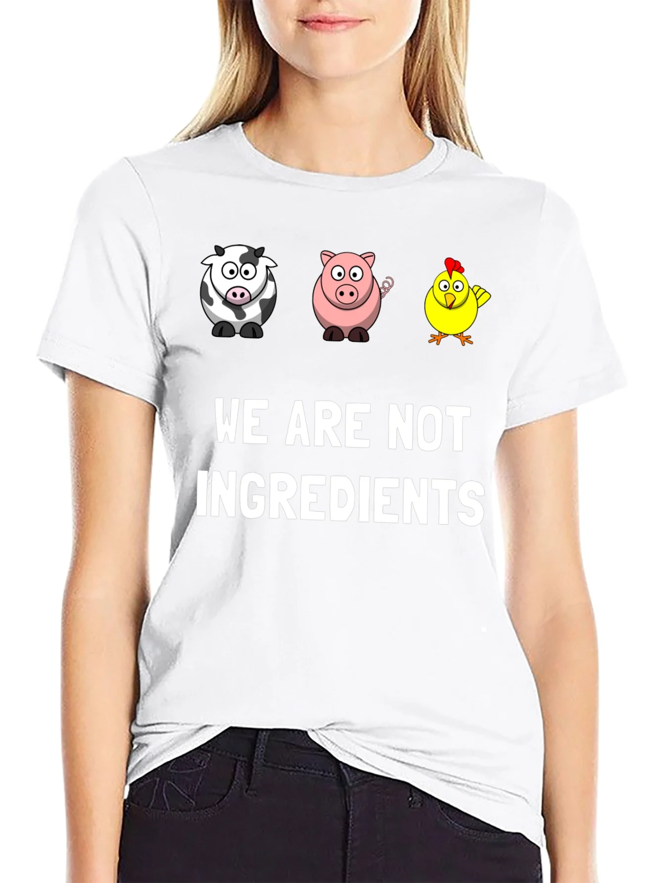 Rebbecca Vegan Graphic Tee - We Are Not Ingredients
