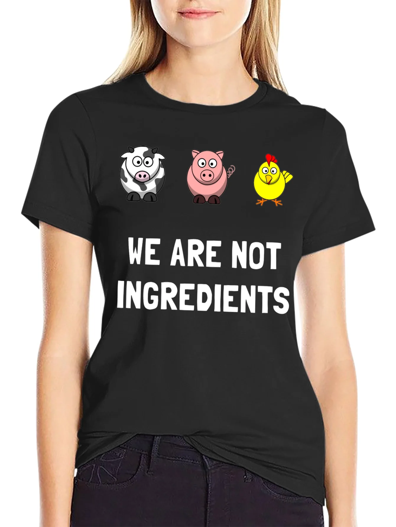 Rebbecca Vegan Graphic Tee - We Are Not Ingredients