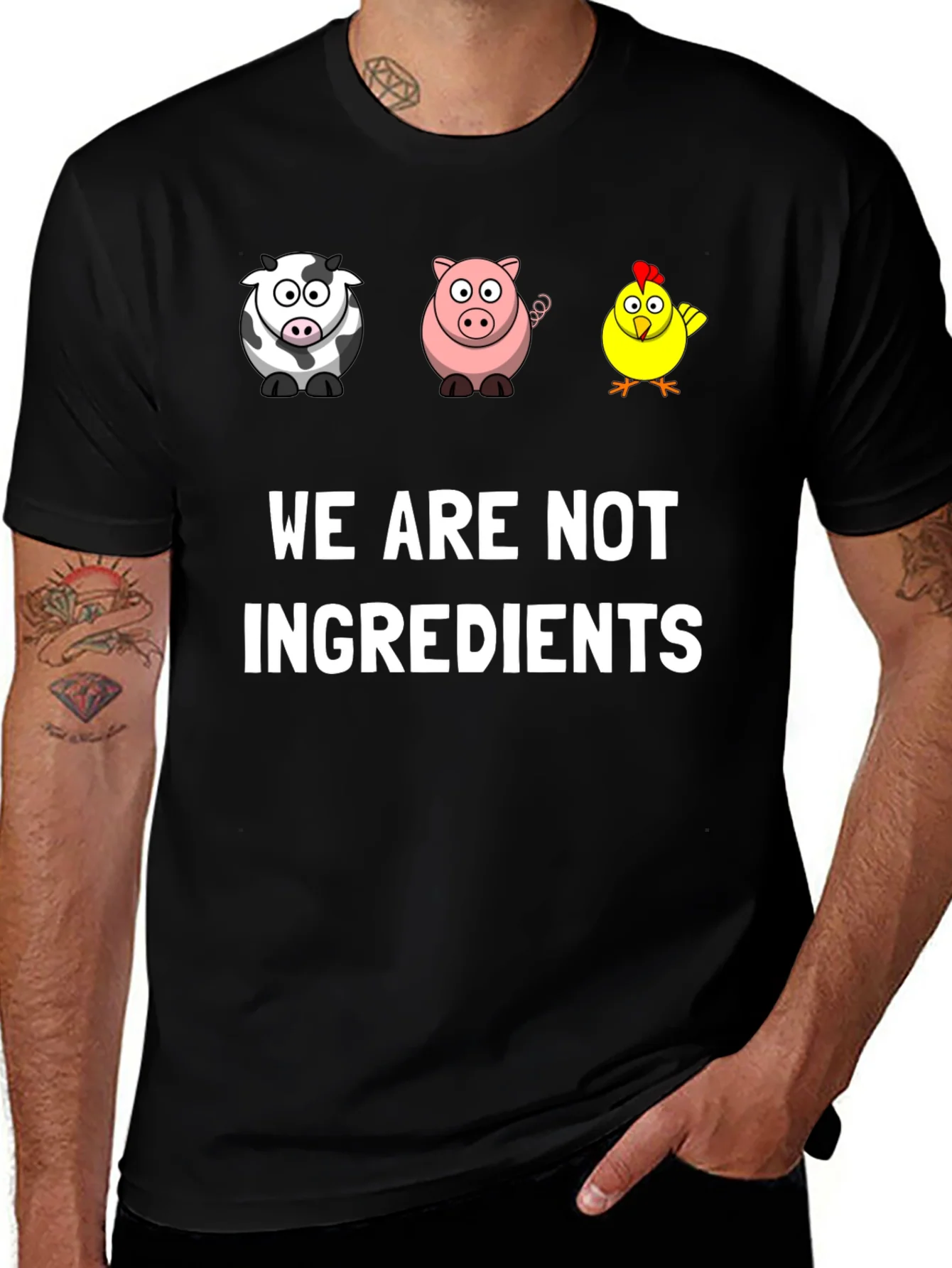 Rebbecca Vegan Graphic Tee - We Are Not Ingredients