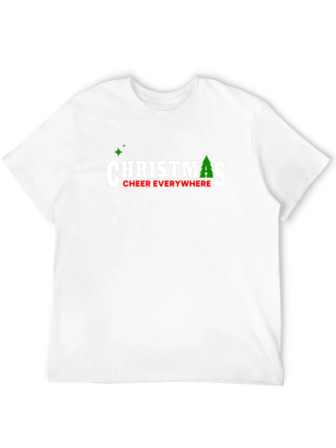 Camiseta Navide?a Negra Christmas Cheer Everywhere