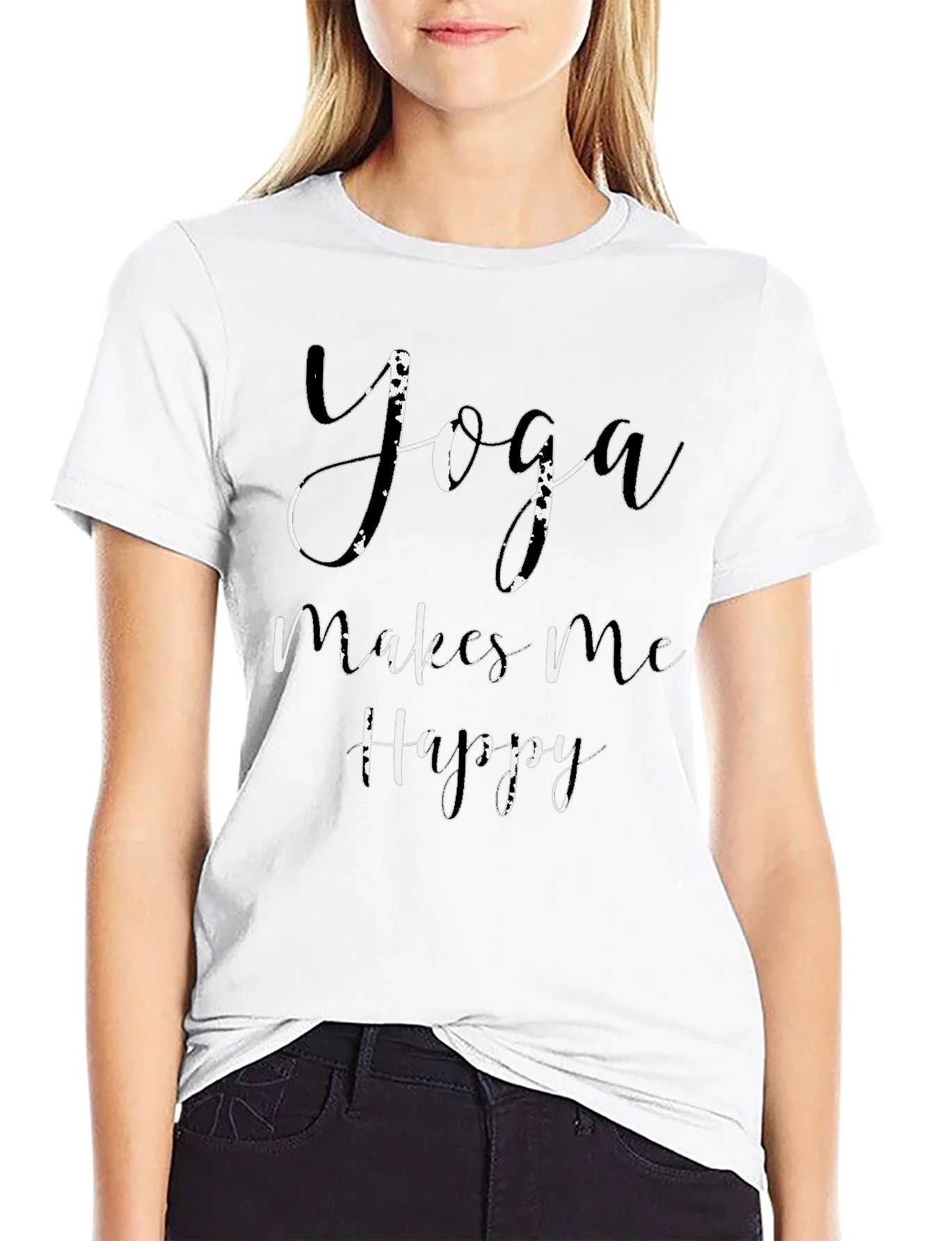Rebbecca Yoga Makes Me Happy Graphic Tee