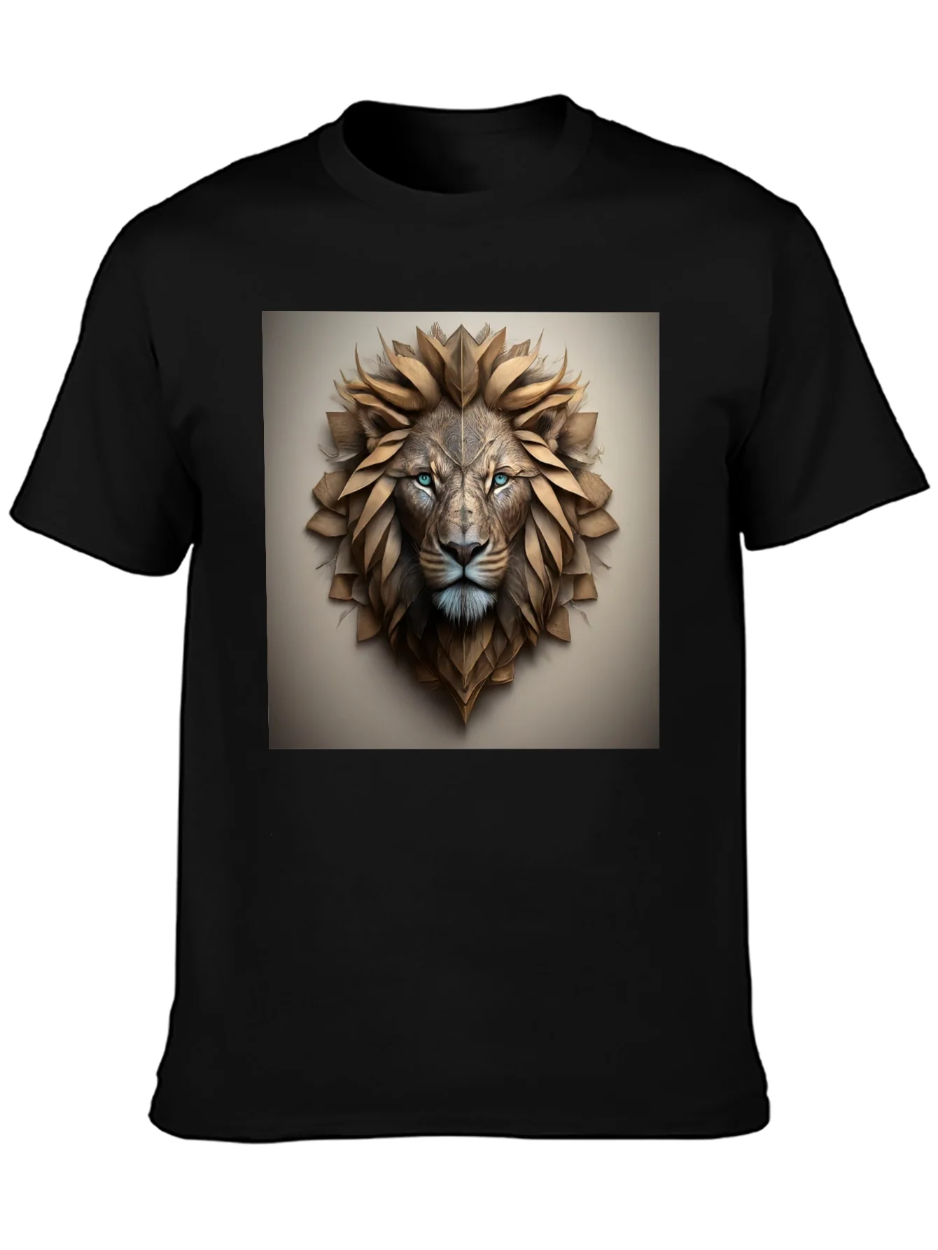 Rebbecca Lion Head Graphic Tee - Black Cotton Blend