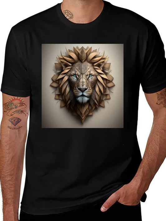 Rebbecca Lion Head Graphic Tee - Black Cotton Blend