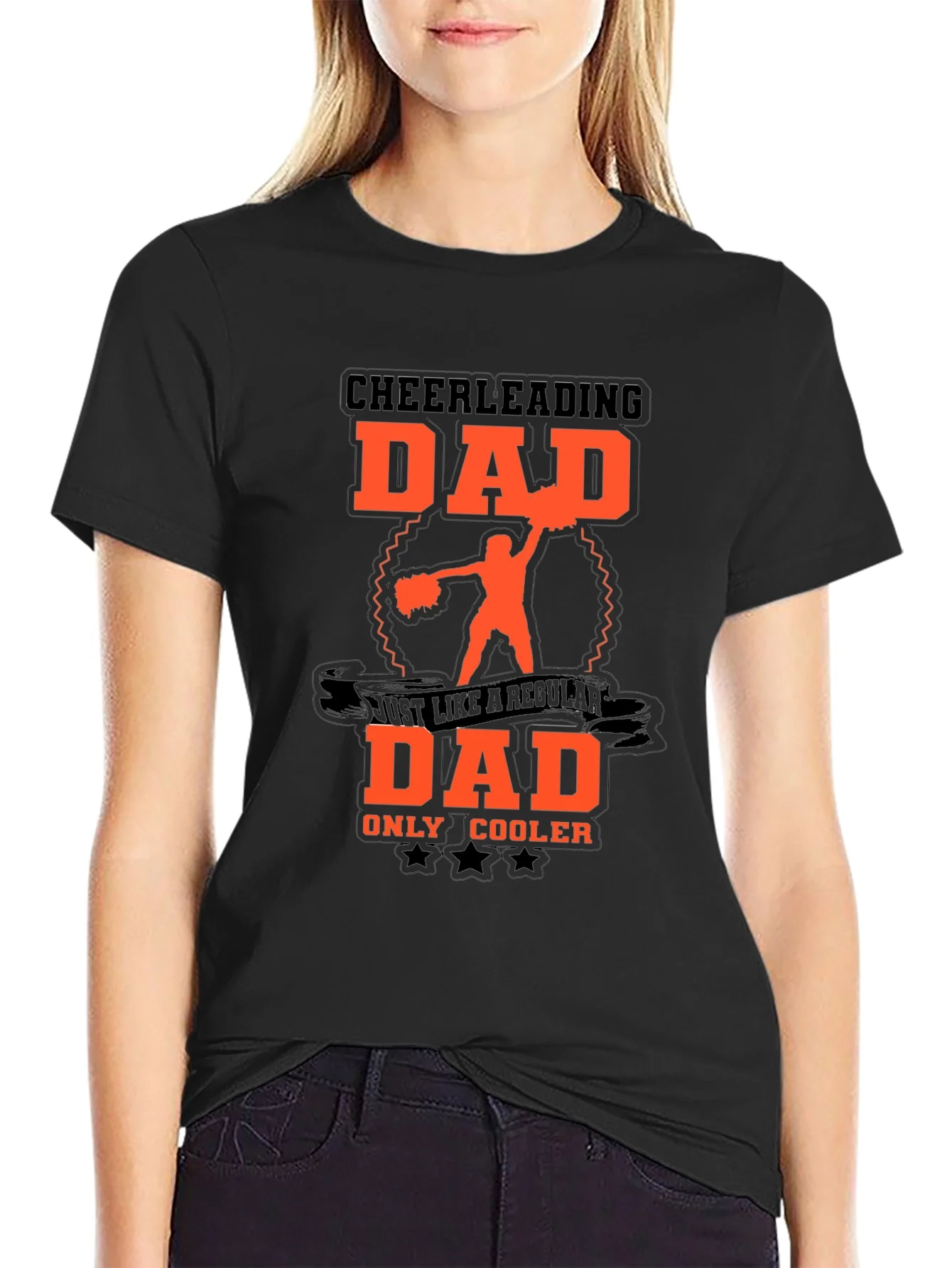 Camiseta Negra para Pap¨¢ Cheerleading - Cool Dad