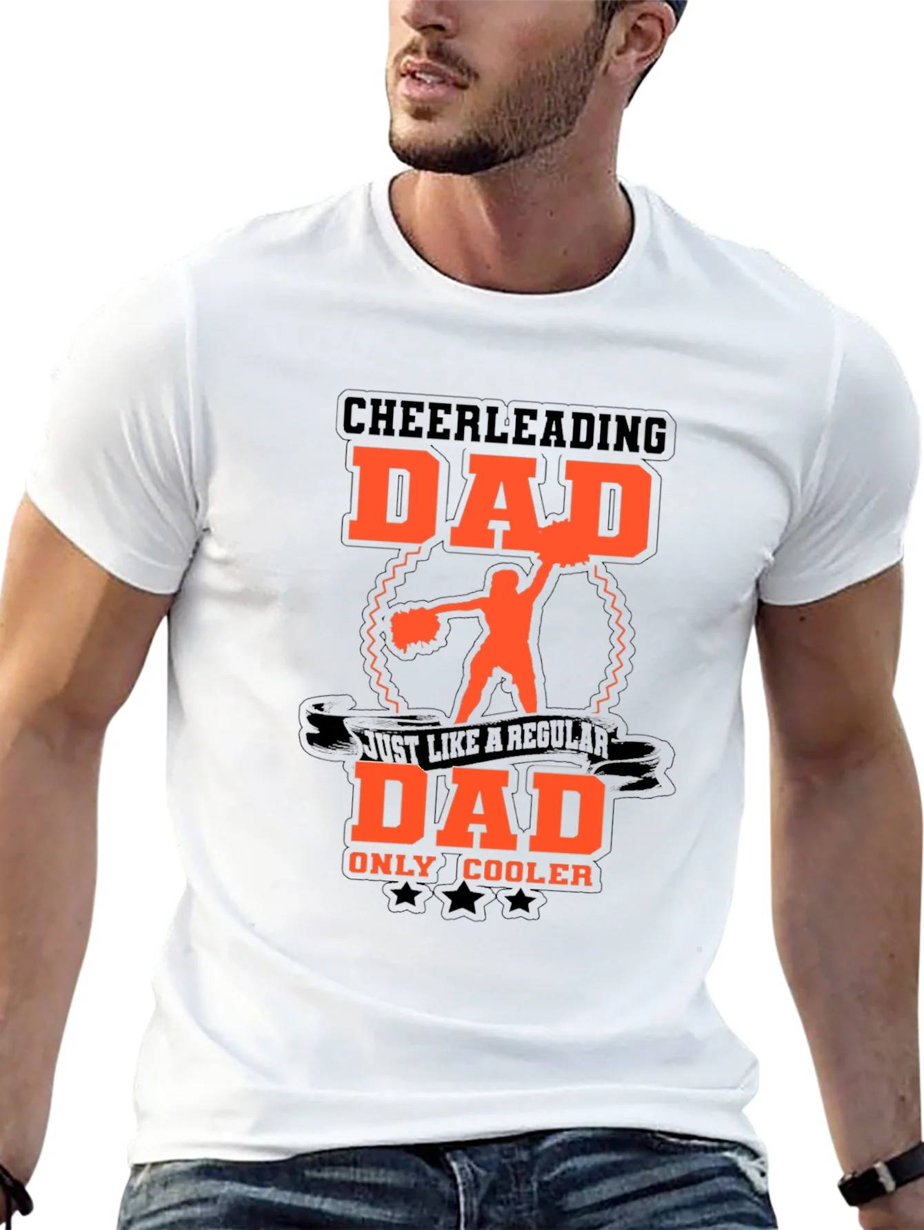 Camiseta Negra para Pap¨¢ Cheerleading - Cool Dad