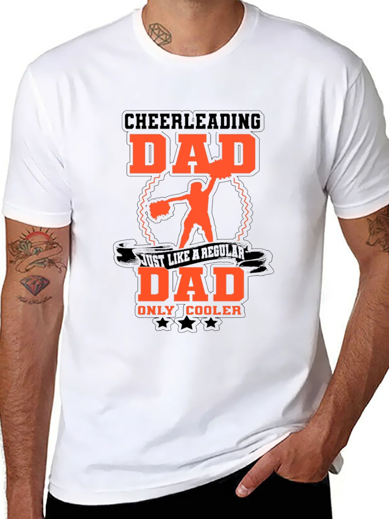 Camiseta Negra para Pap¨¢ Cheerleading - Cool Dad