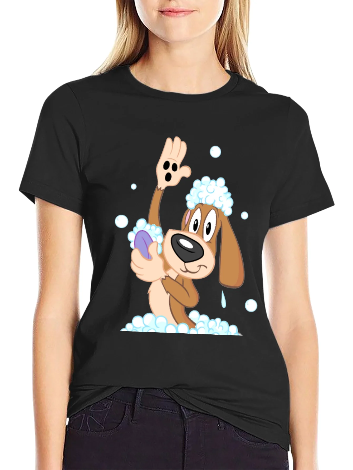 Rebbecca Dog Grooming Cartoon T-Shirt