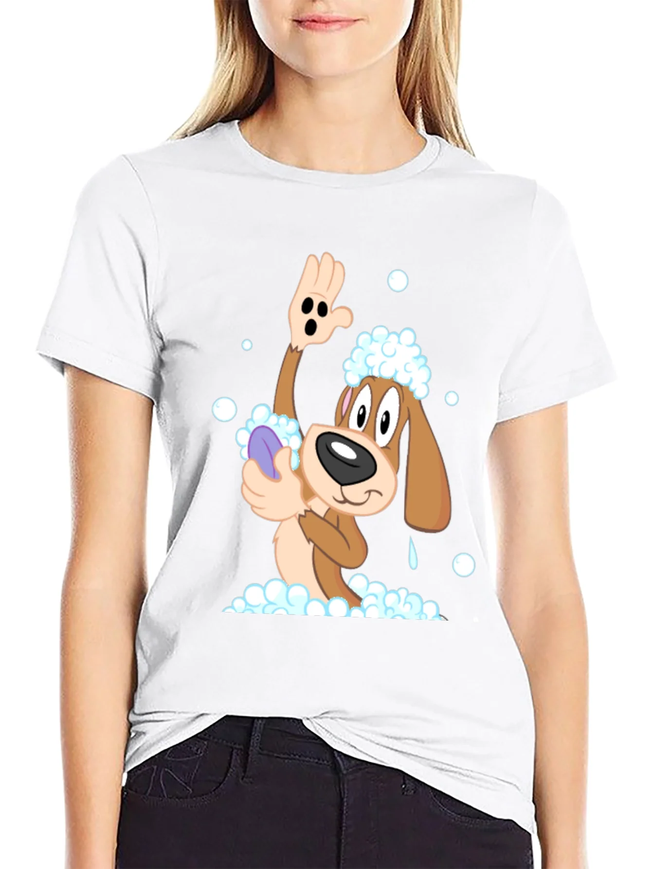 Rebbecca Dog Grooming Cartoon T-Shirt