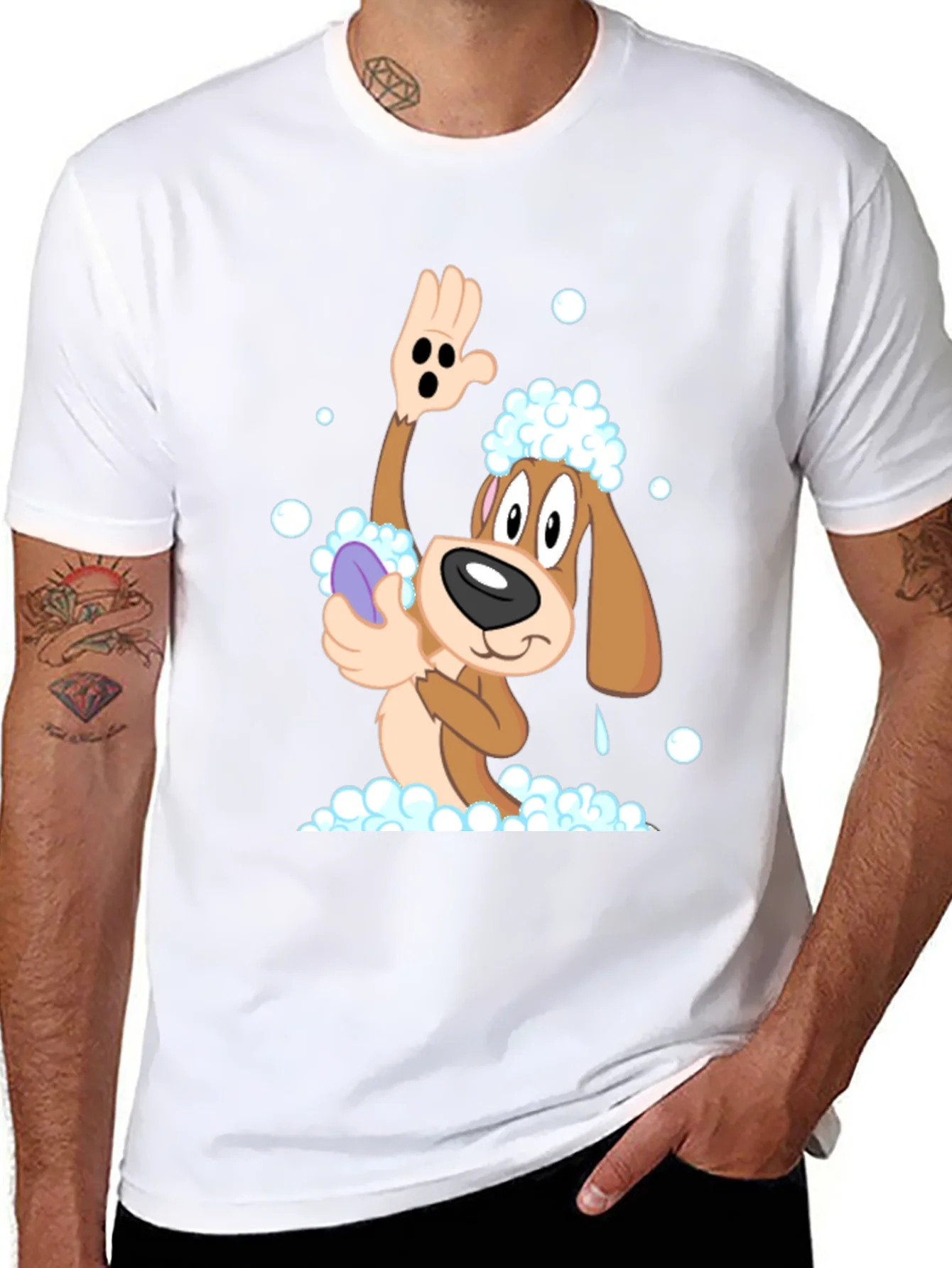 Rebbecca Dog Grooming Cartoon T-Shirt