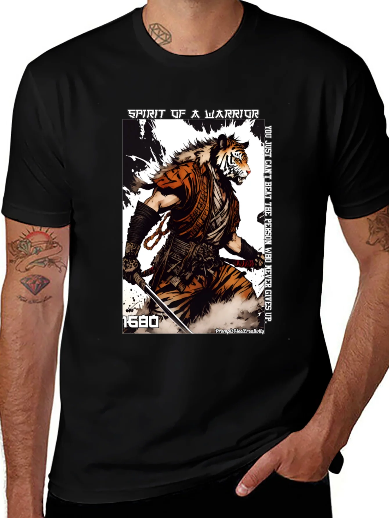 Camiseta Hombre Guerrero Esp¨ªritu Tigre