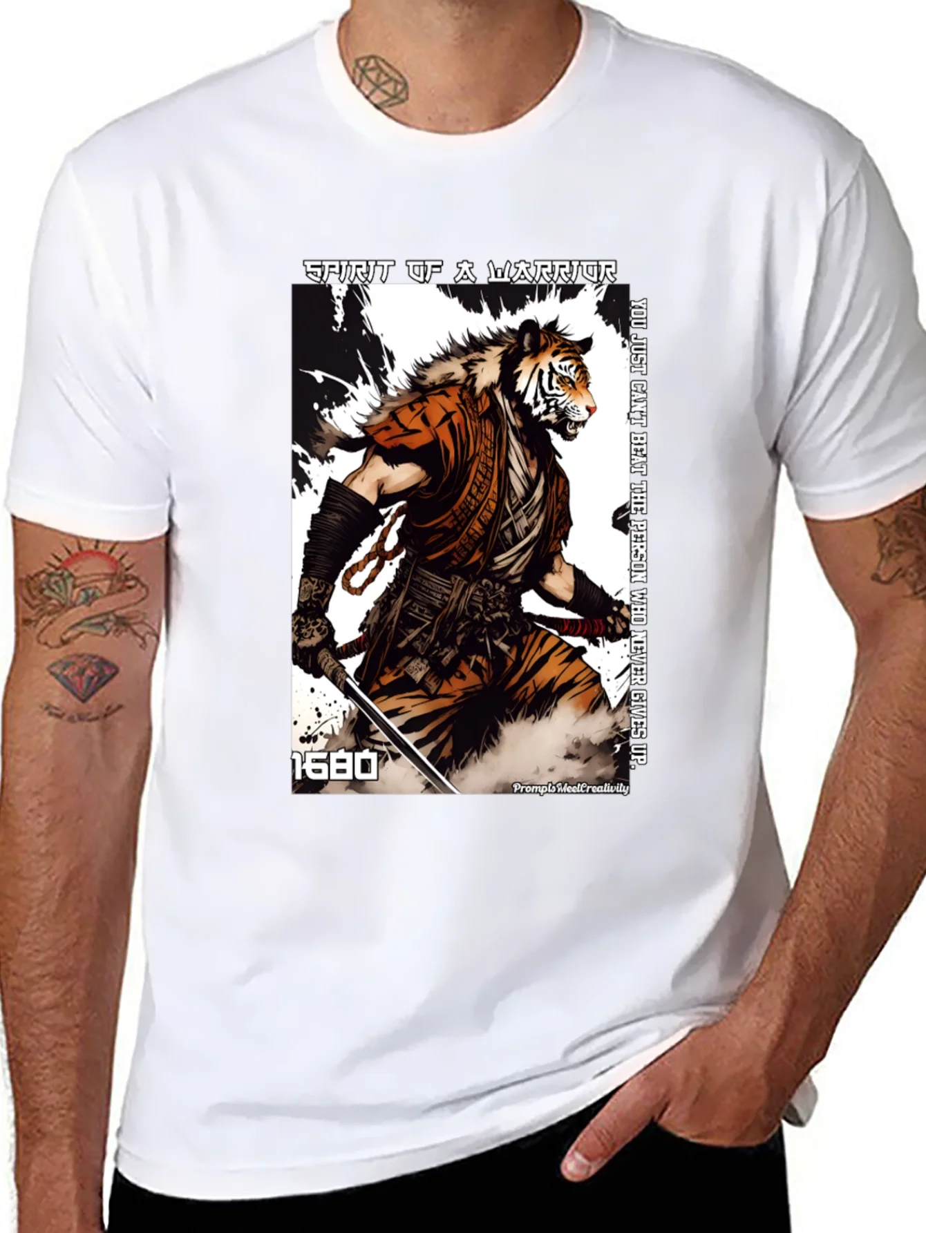 Camiseta Hombre Guerrero Esp¨ªritu Tigre