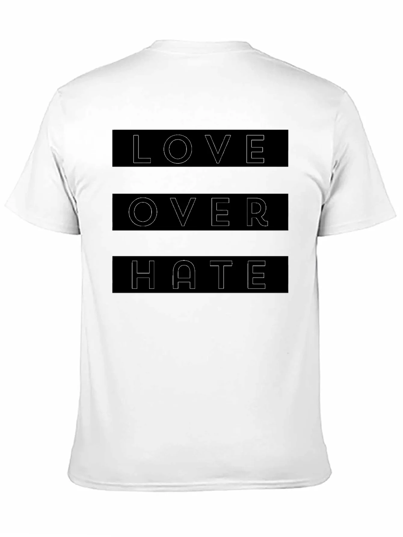 Camiseta Negra Amor Sobre Odio para Hombre