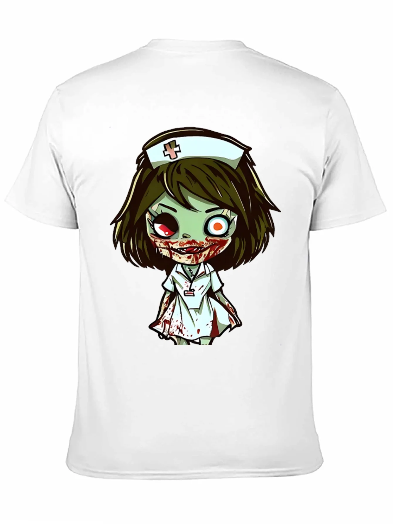 Rebbecca Zombie Nurse Cartoon Graphic T-Shirt