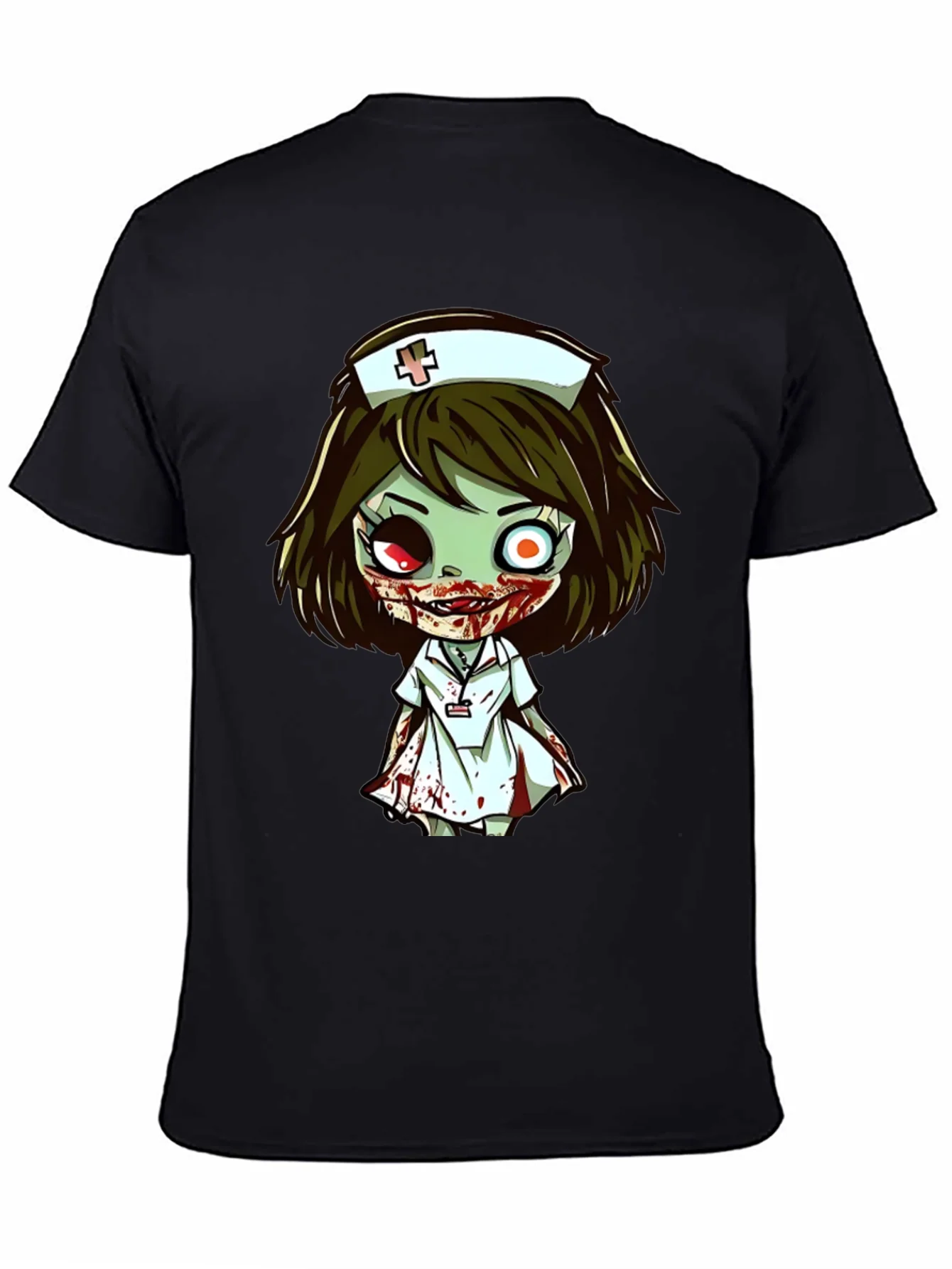 Rebbecca Zombie Nurse Cartoon Graphic T-Shirt
