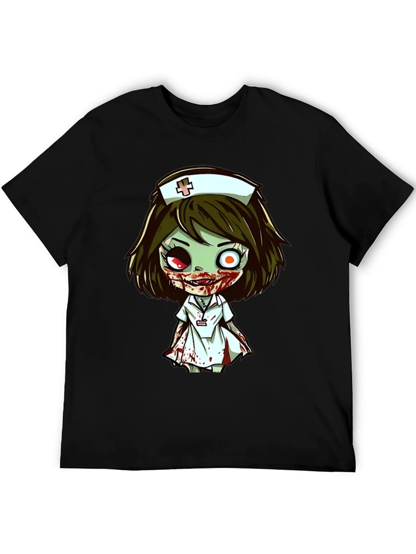 Rebbecca Zombie Nurse Cartoon Graphic T-Shirt