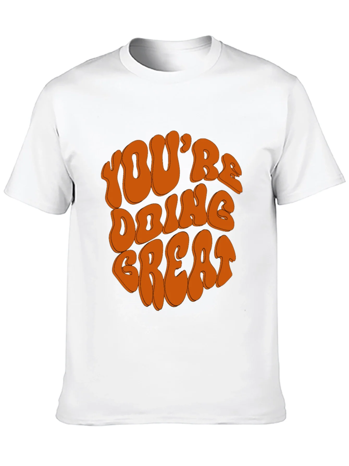Camiseta Negra con Dise?o Motivacional Naranja
