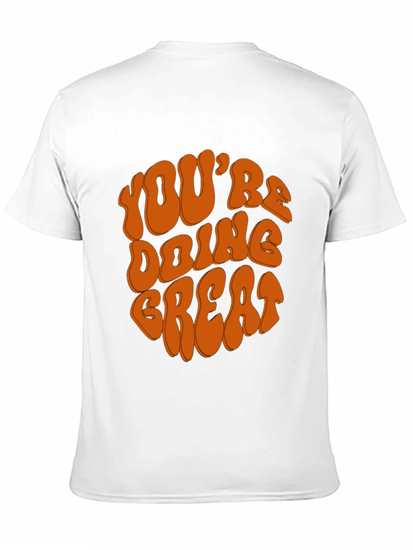 Camiseta Negra con Dise?o Motivacional Naranja