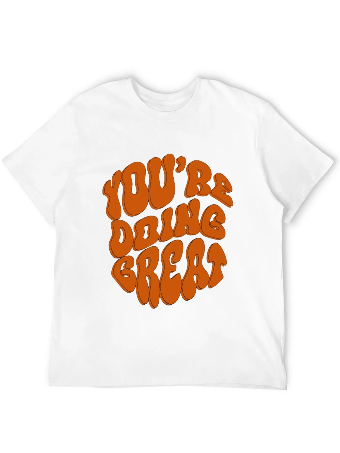 Camiseta Negra con Dise?o Motivacional Naranja