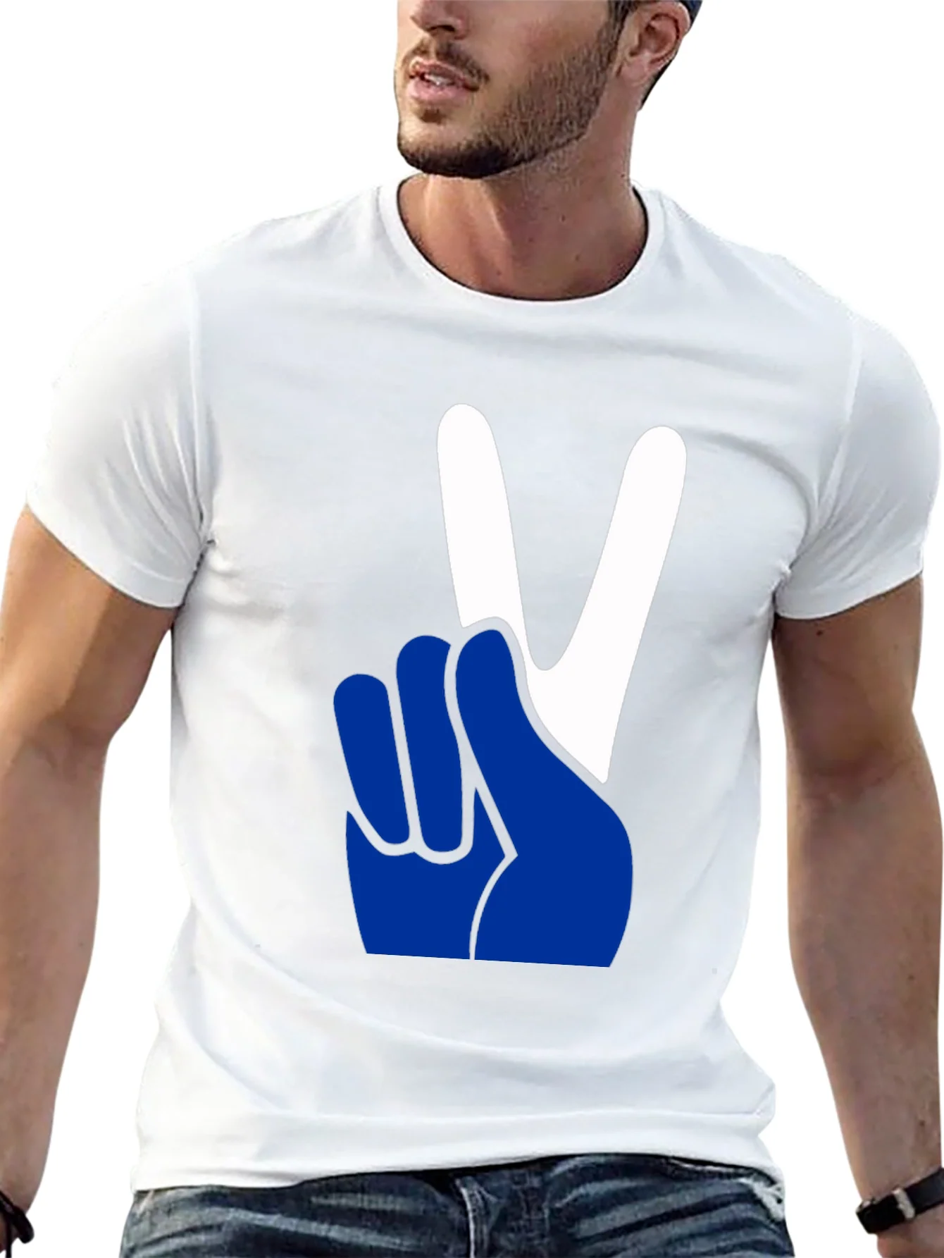 Camiseta Negra con Dise?o de Paz