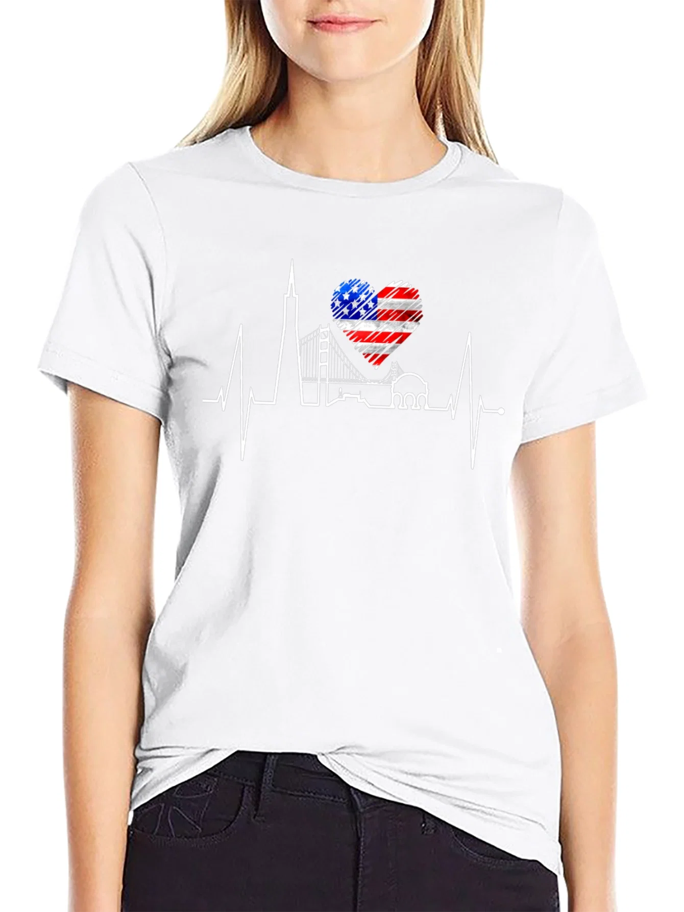 Rebbecca San Francisco Skyline Heartbeat T-Shirt