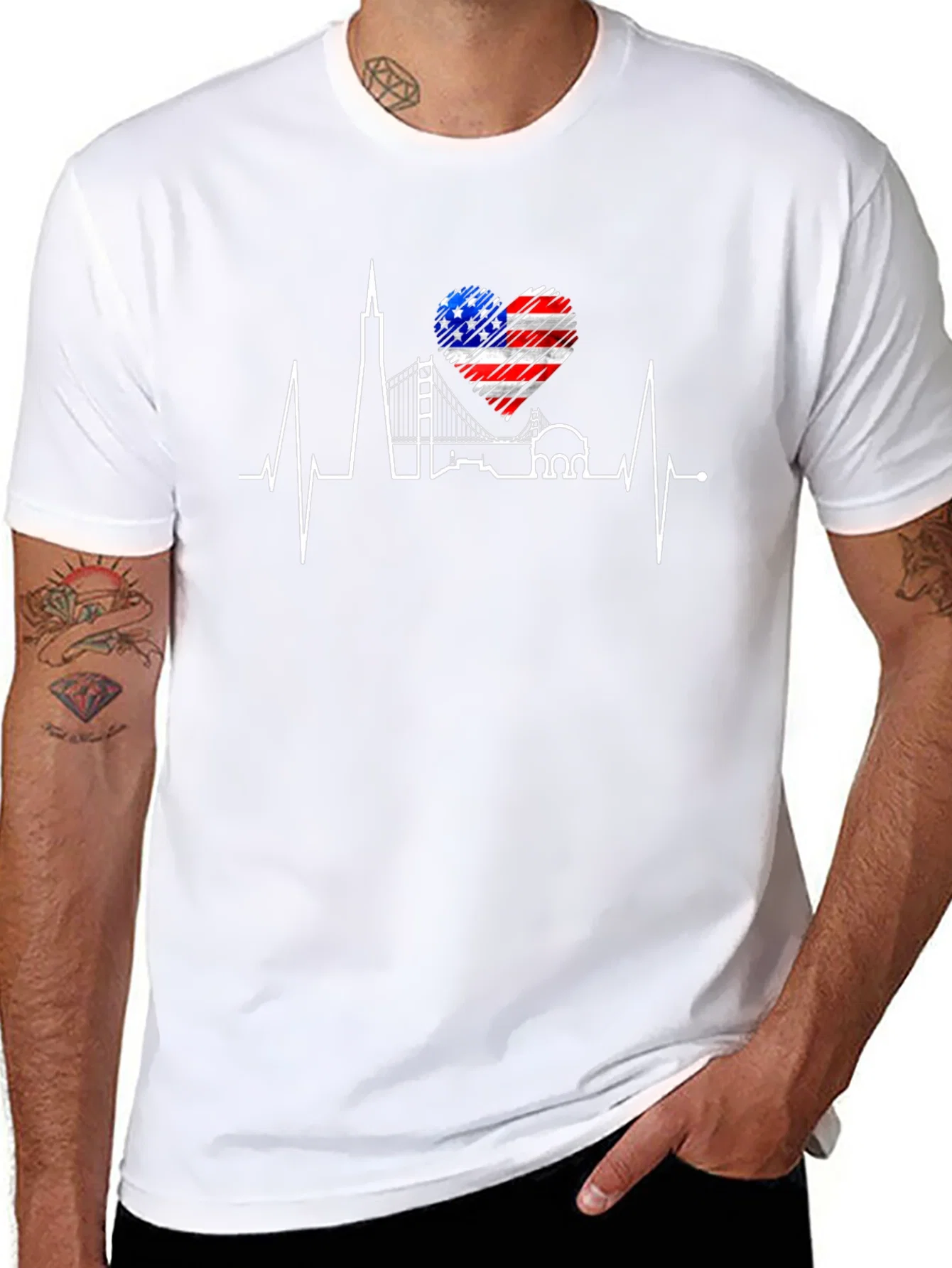 Rebbecca San Francisco Skyline Heartbeat T-Shirt
