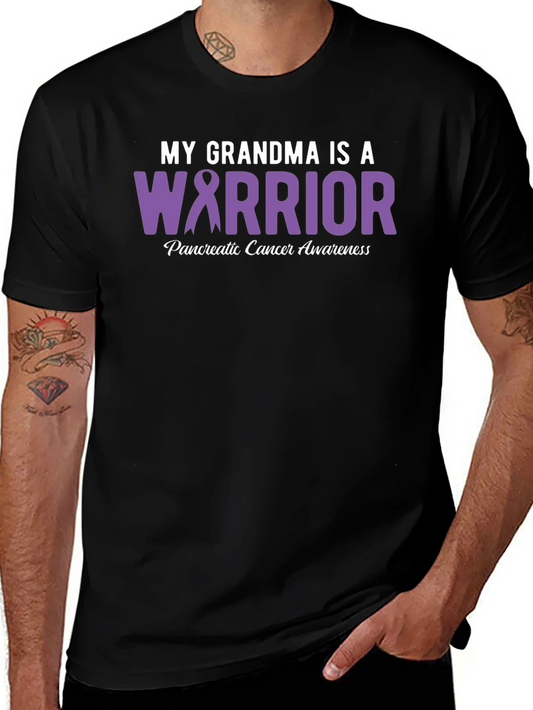 Rebbecca My Grandma Is A Warrior Pancreatic Cancer Awareness T-Shirt