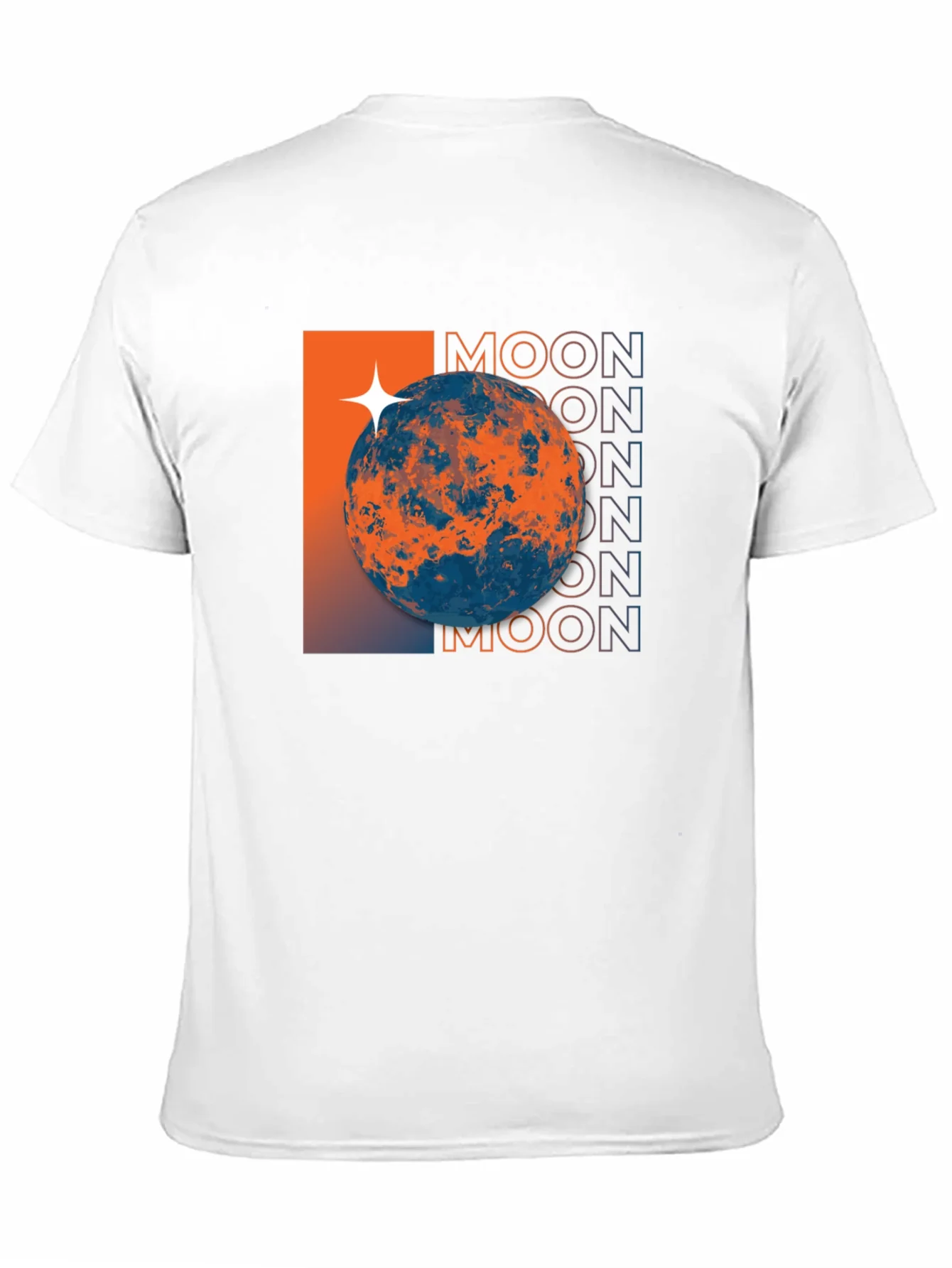 Camiseta Negra Dise?o Espacial Moon