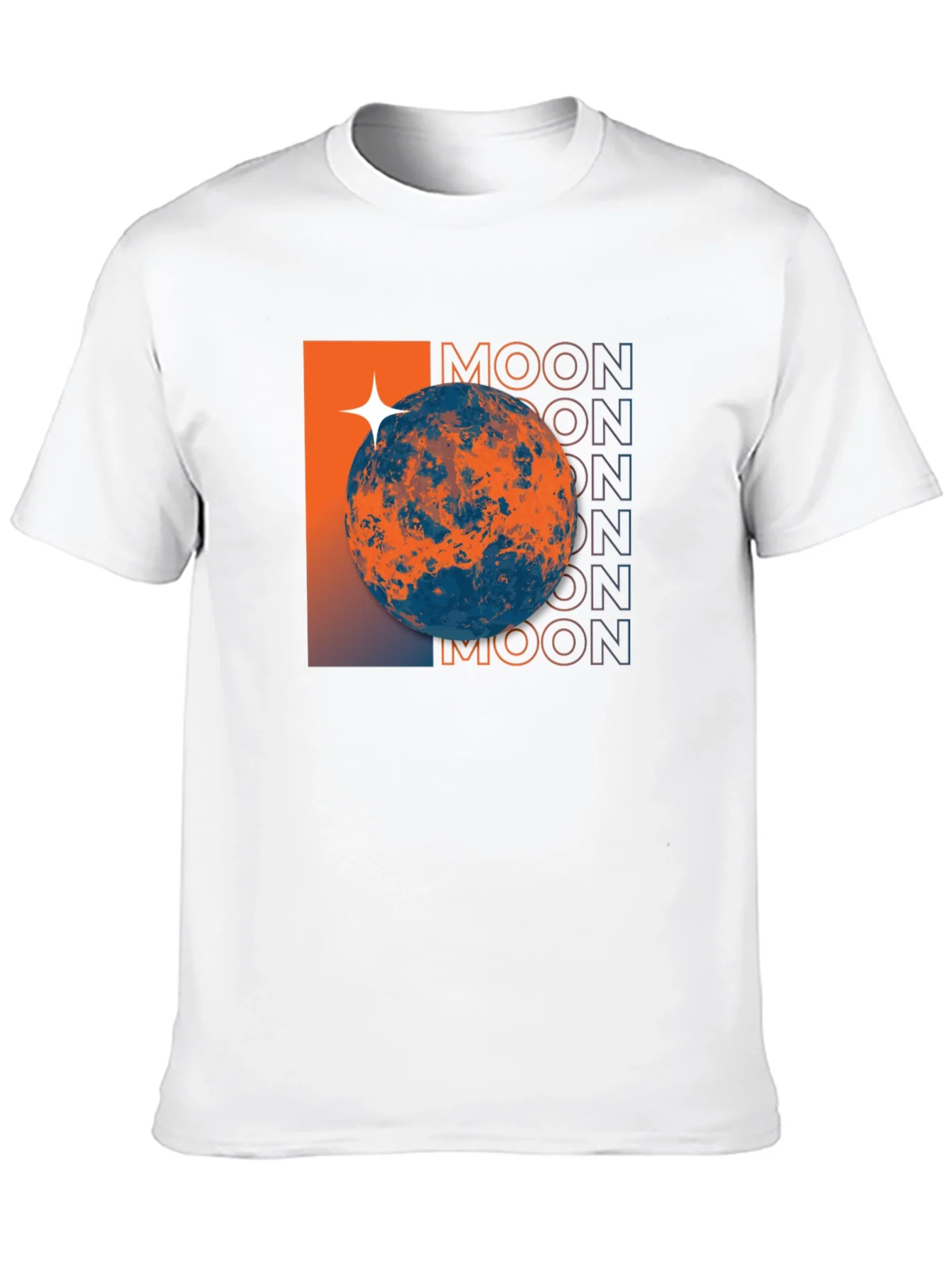 Camiseta Negra Dise?o Espacial Moon