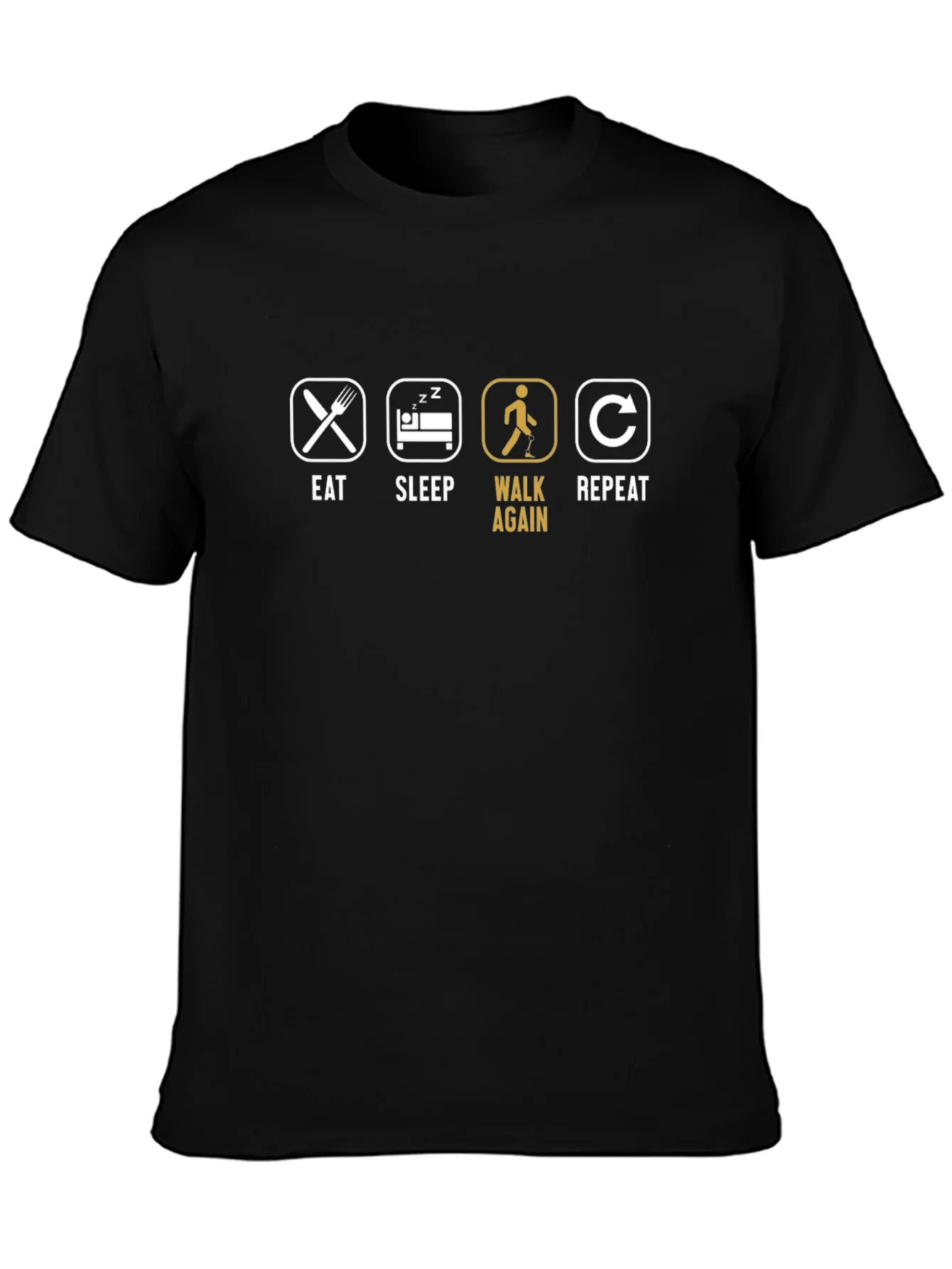 Rebbecca Eat Sleep Walk Again Repeat Graphic T-Shirt