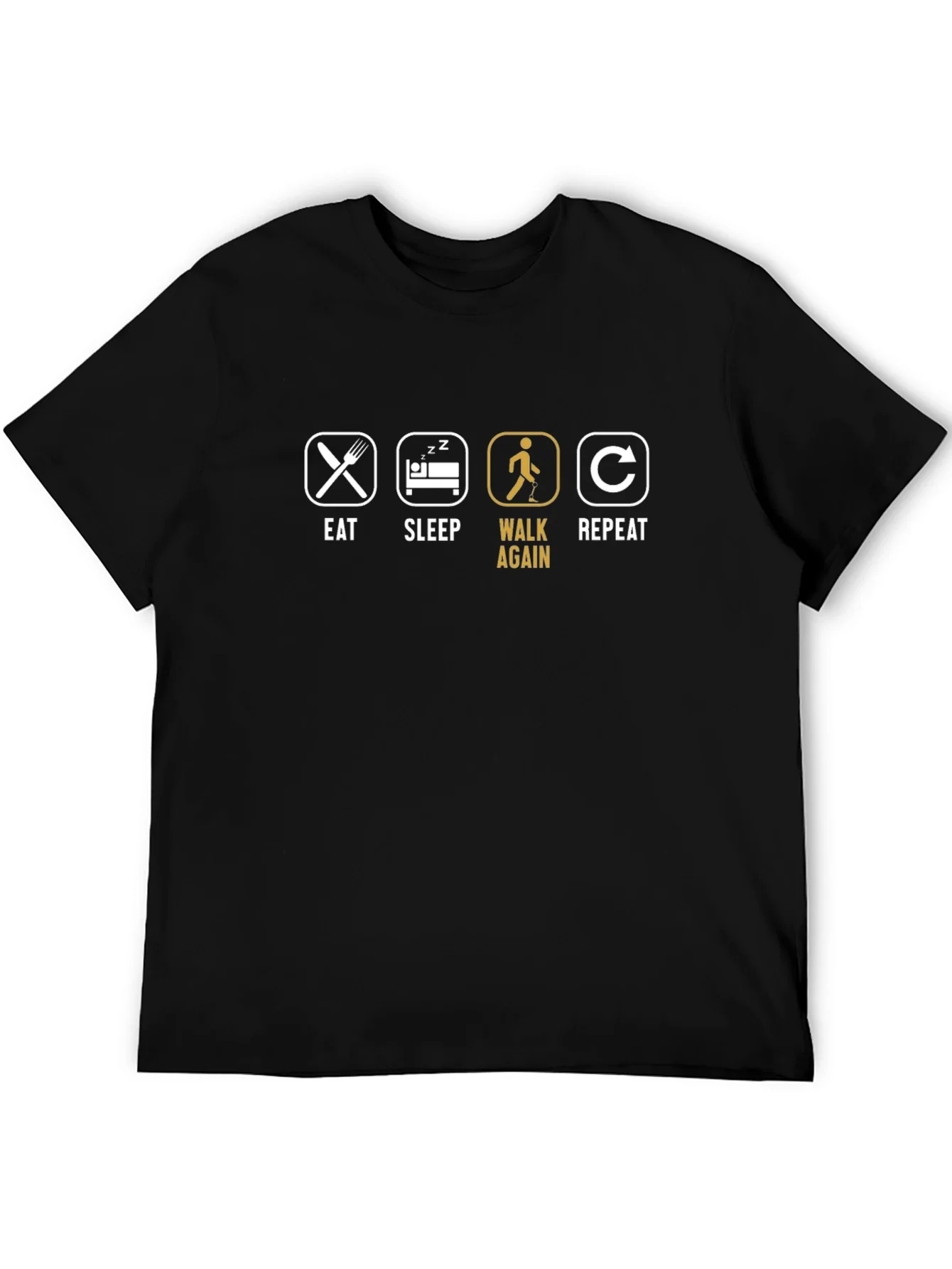 Rebbecca Eat Sleep Walk Again Repeat Graphic T-Shirt