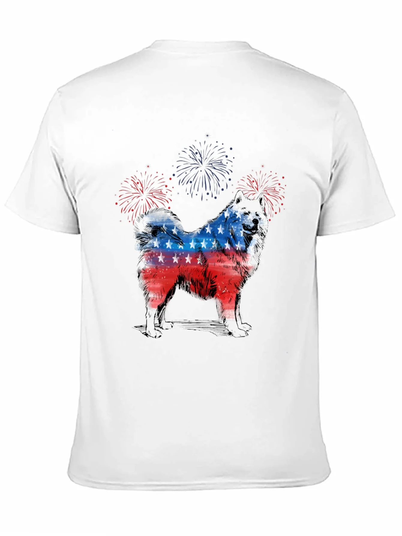 Rebbecca Patriotic Dog T-Shirt - USA Flag Design