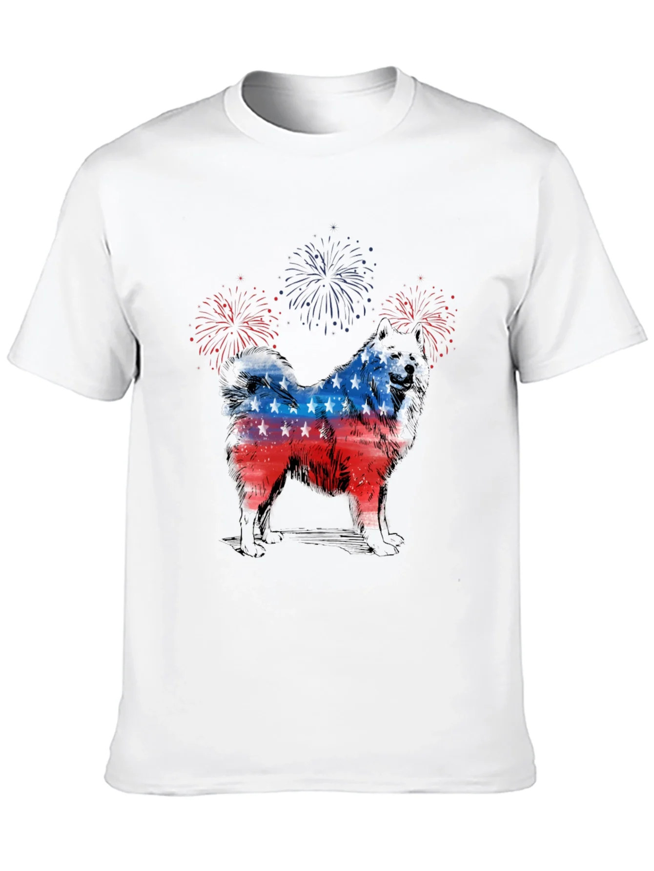 Rebbecca Patriotic Dog T-Shirt - USA Flag Design