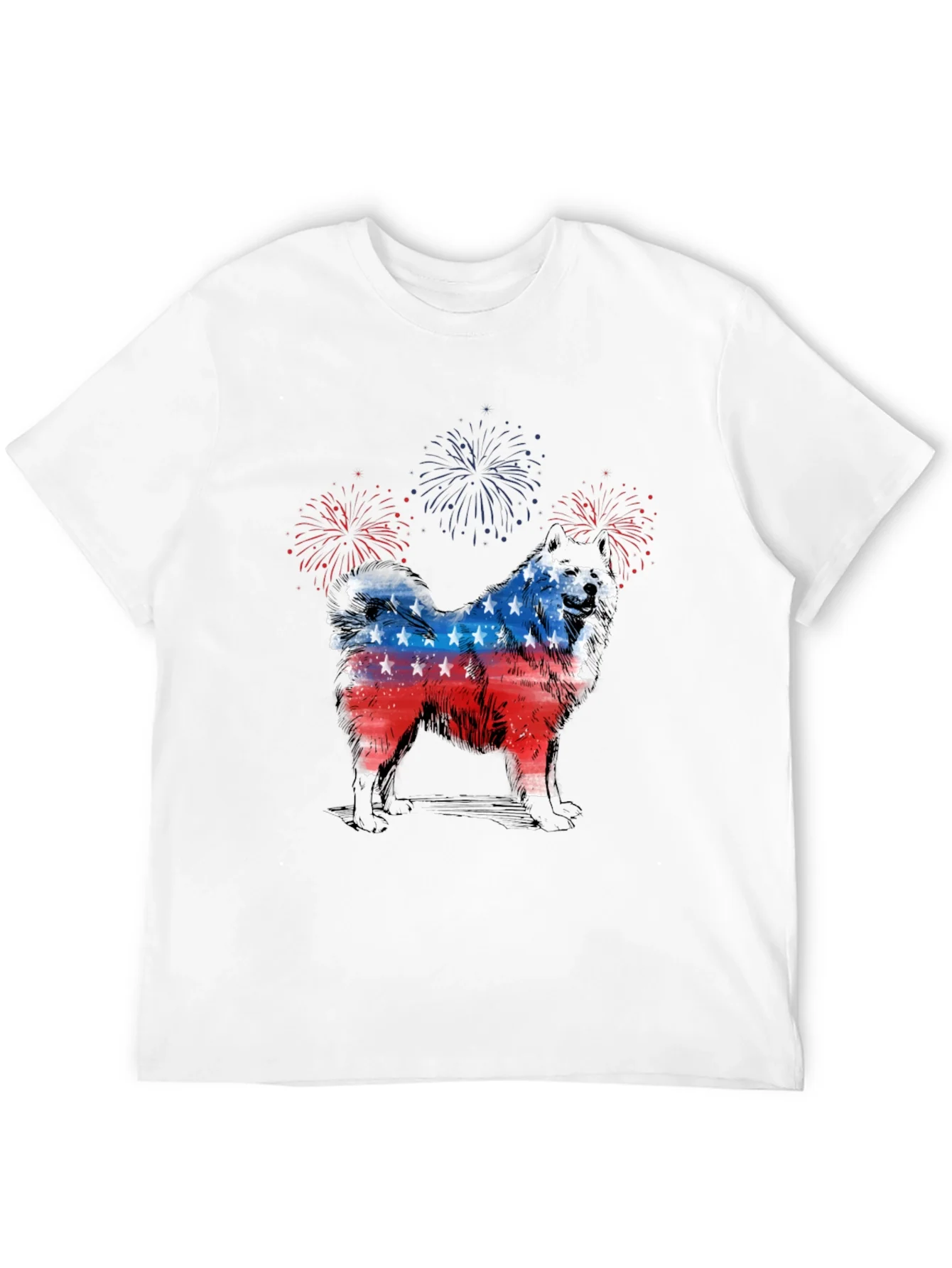 Rebbecca Patriotic Dog T-Shirt - USA Flag Design