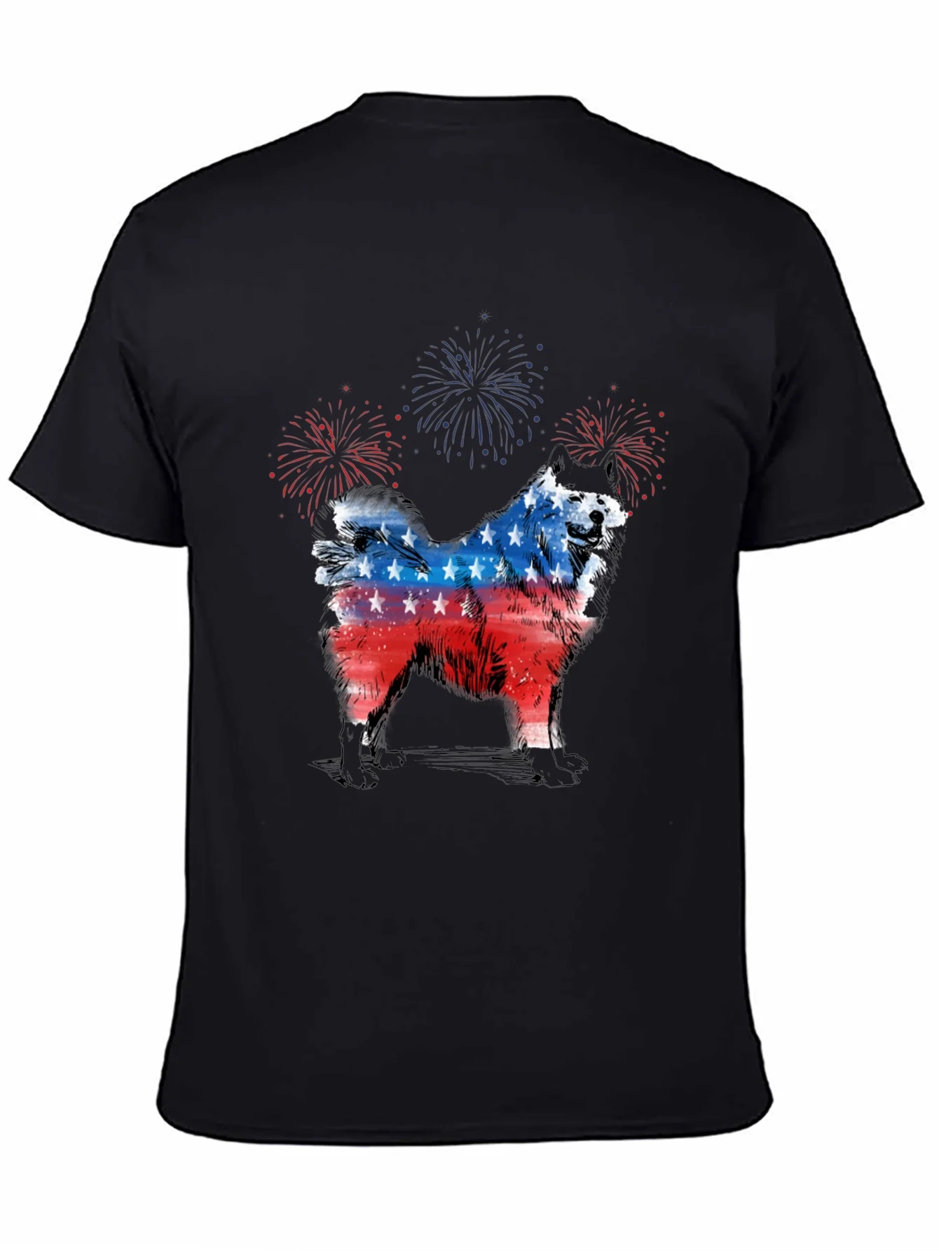 Rebbecca Patriotic Dog T-Shirt - USA Flag Design