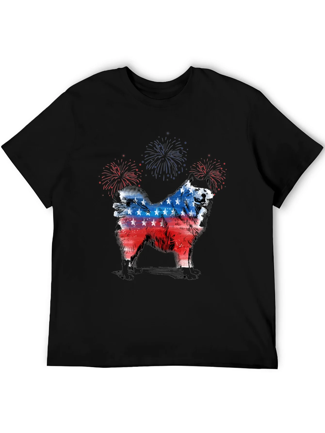 Rebbecca Patriotic Dog T-Shirt - USA Flag Design