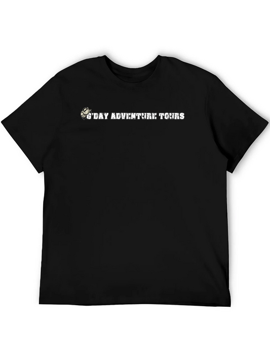 Rebbecca Gday Adventure Tours Black Cotton T-Shirt