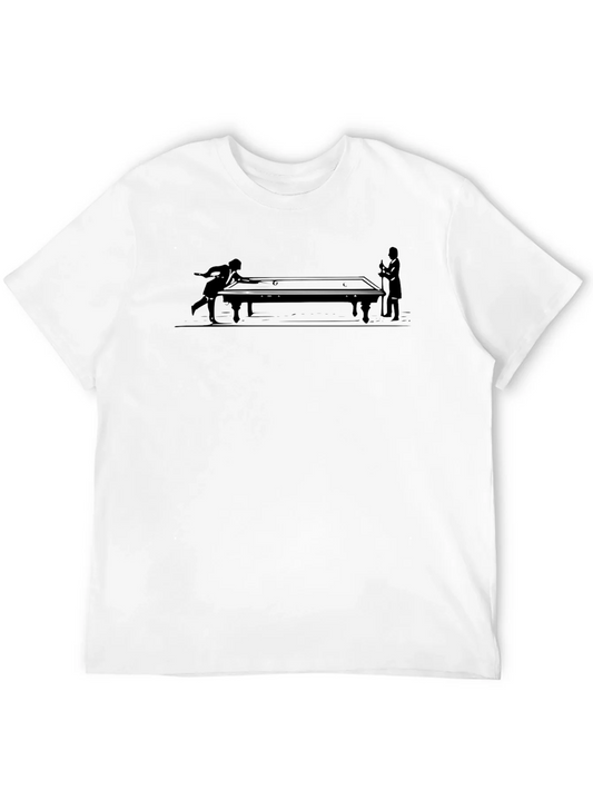 Rebbecca Billiards Player Graphic T-Shirt - Classic Style