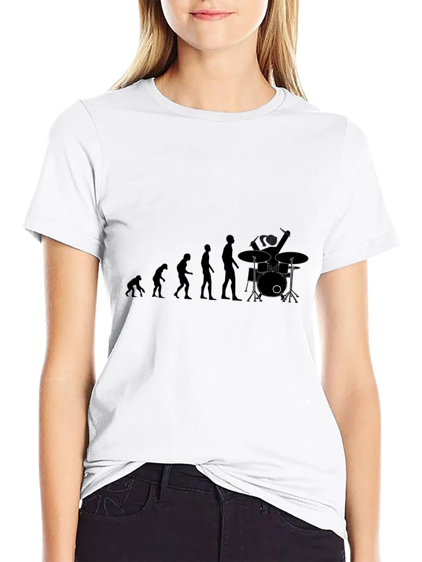 Rebbecca Evolution of Drumming Black T-Shirt