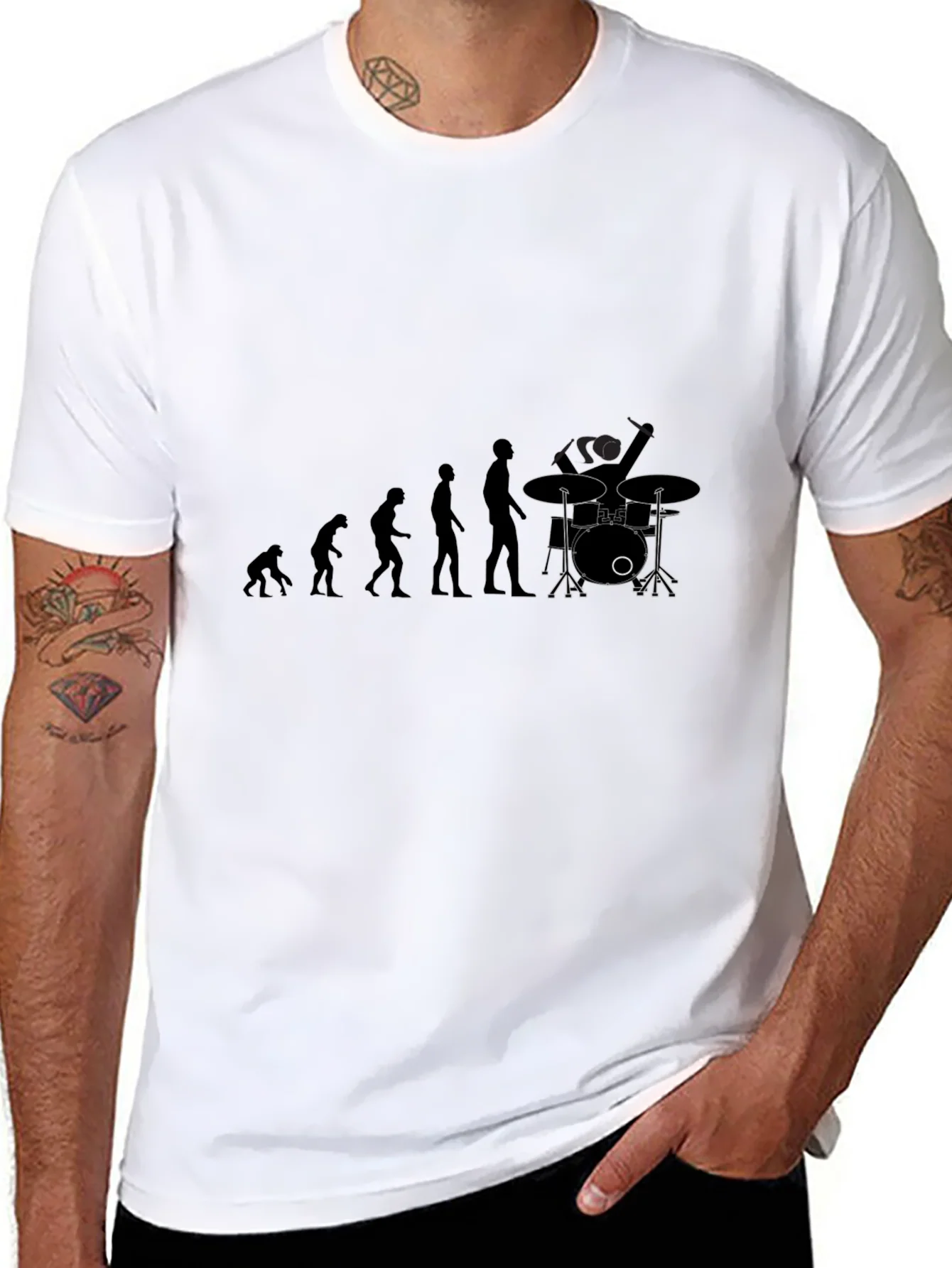 Rebbecca Evolution of Drumming Black T-Shirt