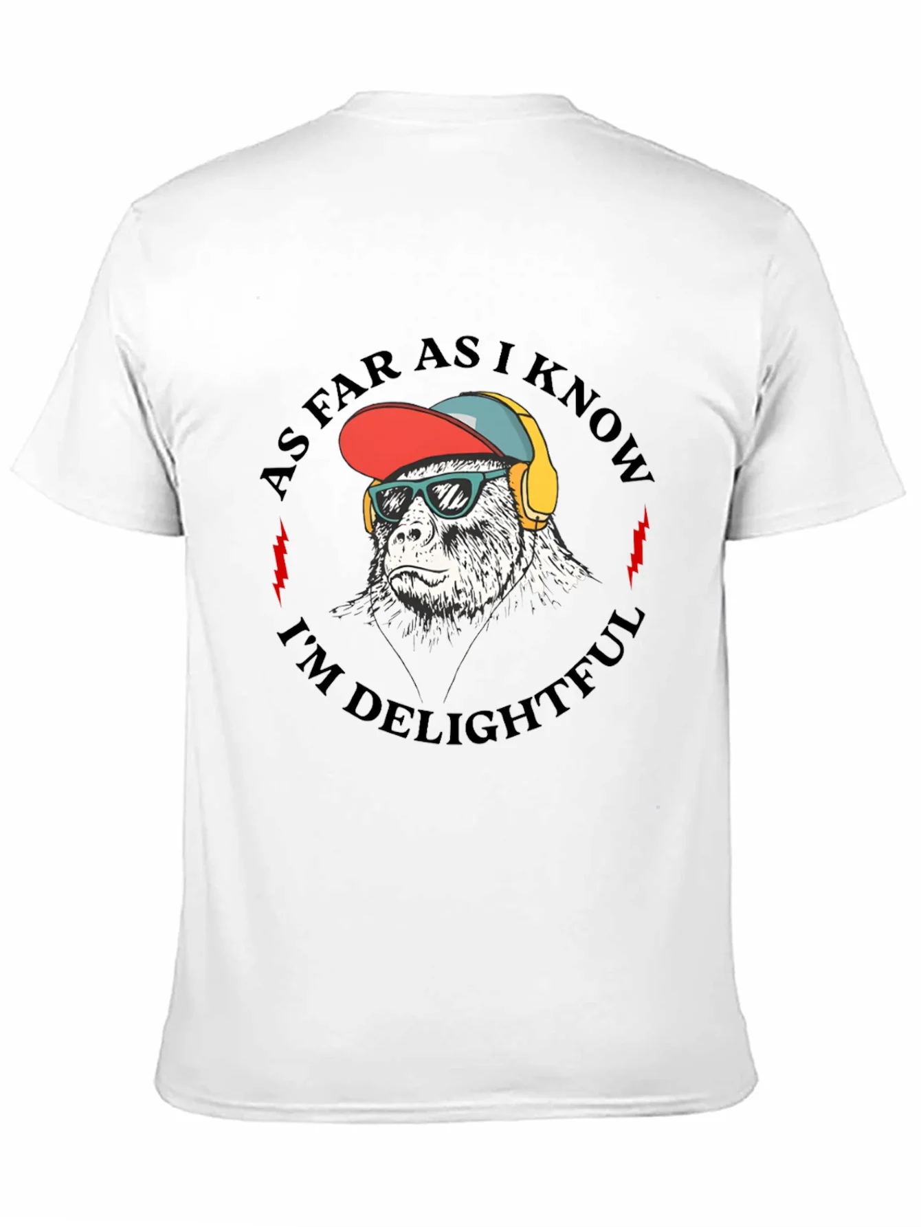 Camiseta Negra con Dise?o de Mono Divertido