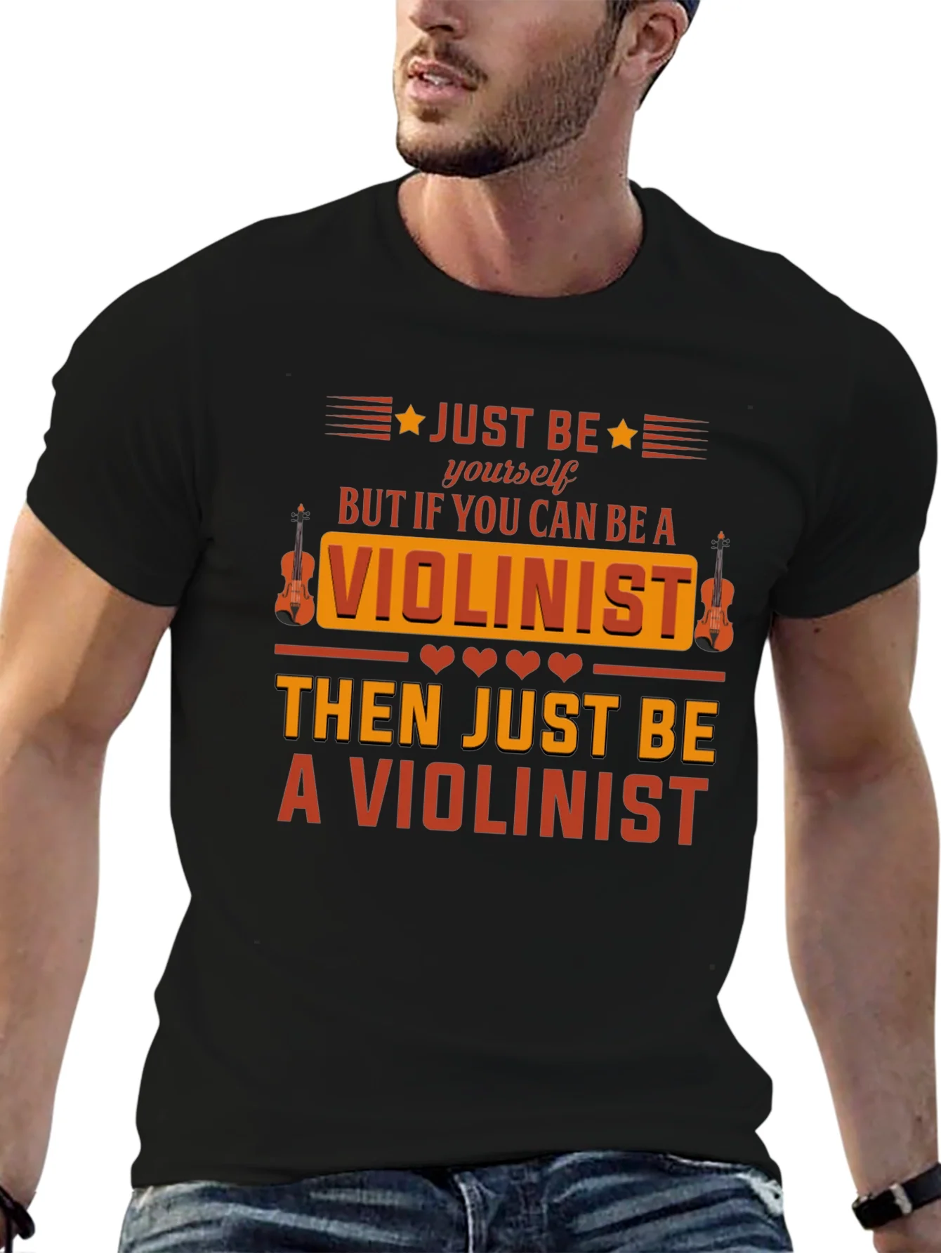 Camiseta Negra Violinista: Estilo y Pasi¨®n Musical