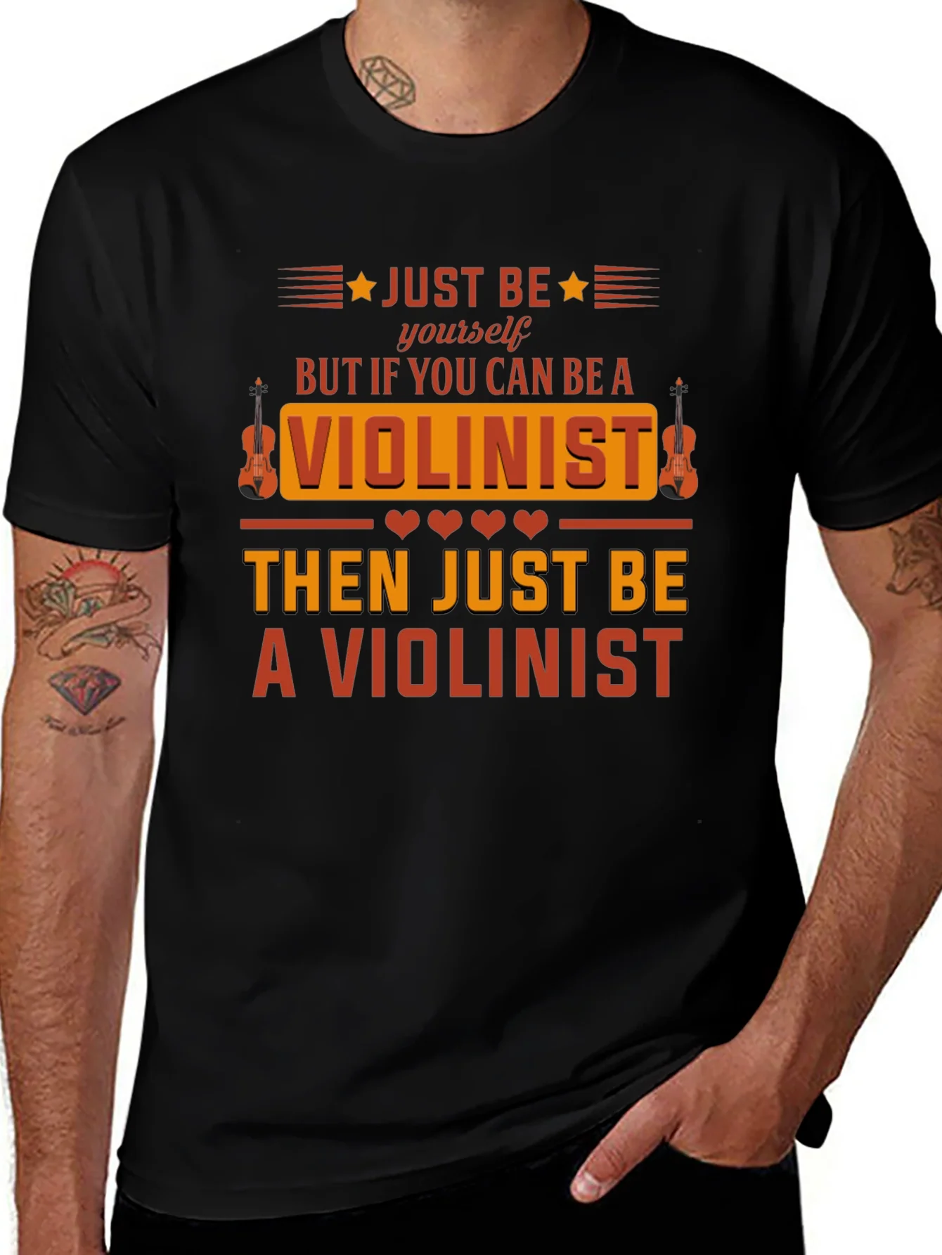 Camiseta Negra Violinista: Estilo y Pasi¨®n Musical