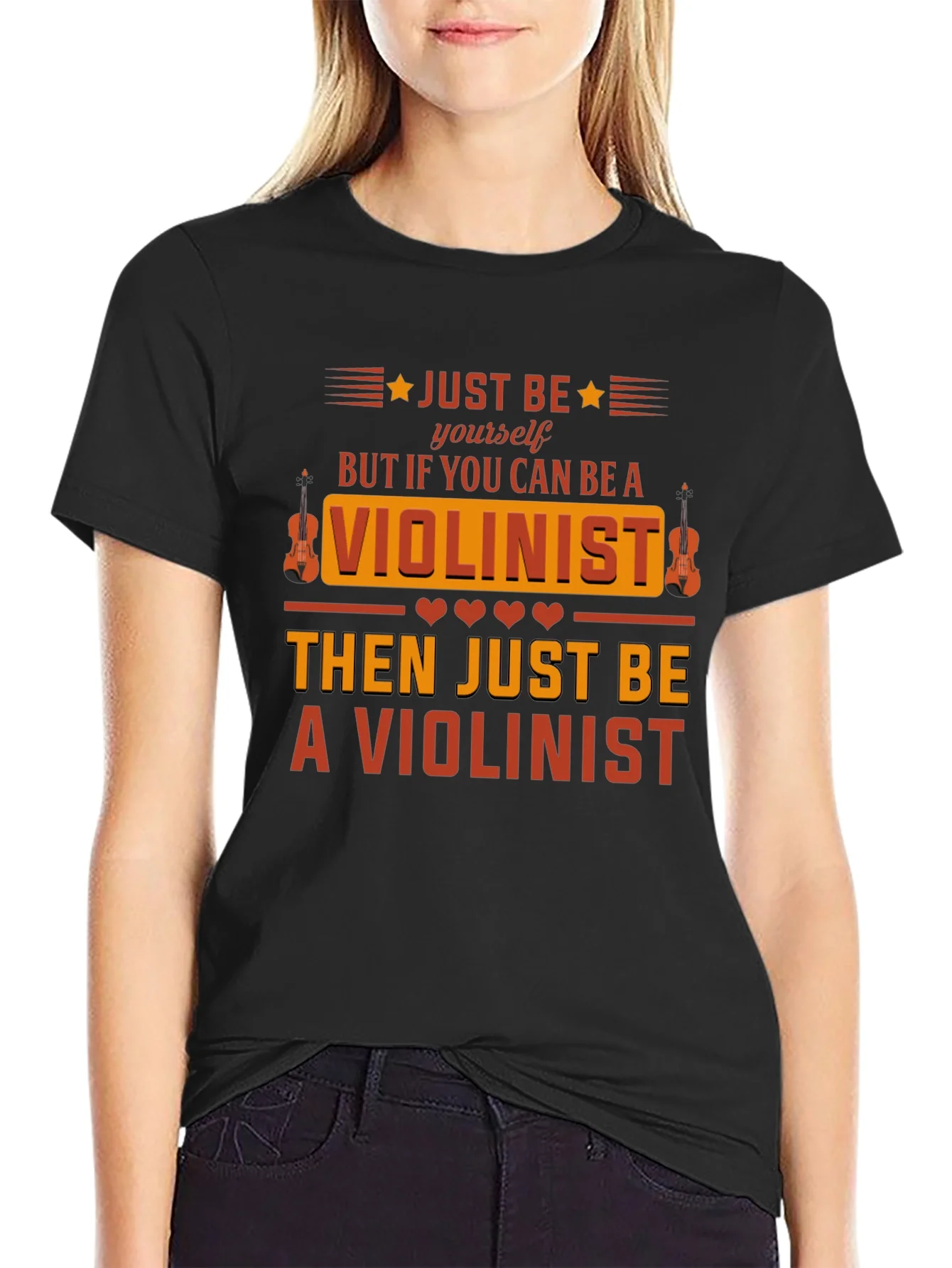 Camiseta Negra Violinista: Estilo y Pasi¨®n Musical