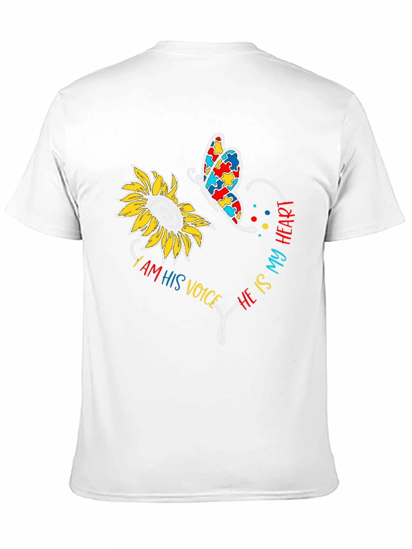 Rebbecca Autism Awareness Sunflower T-Shirt