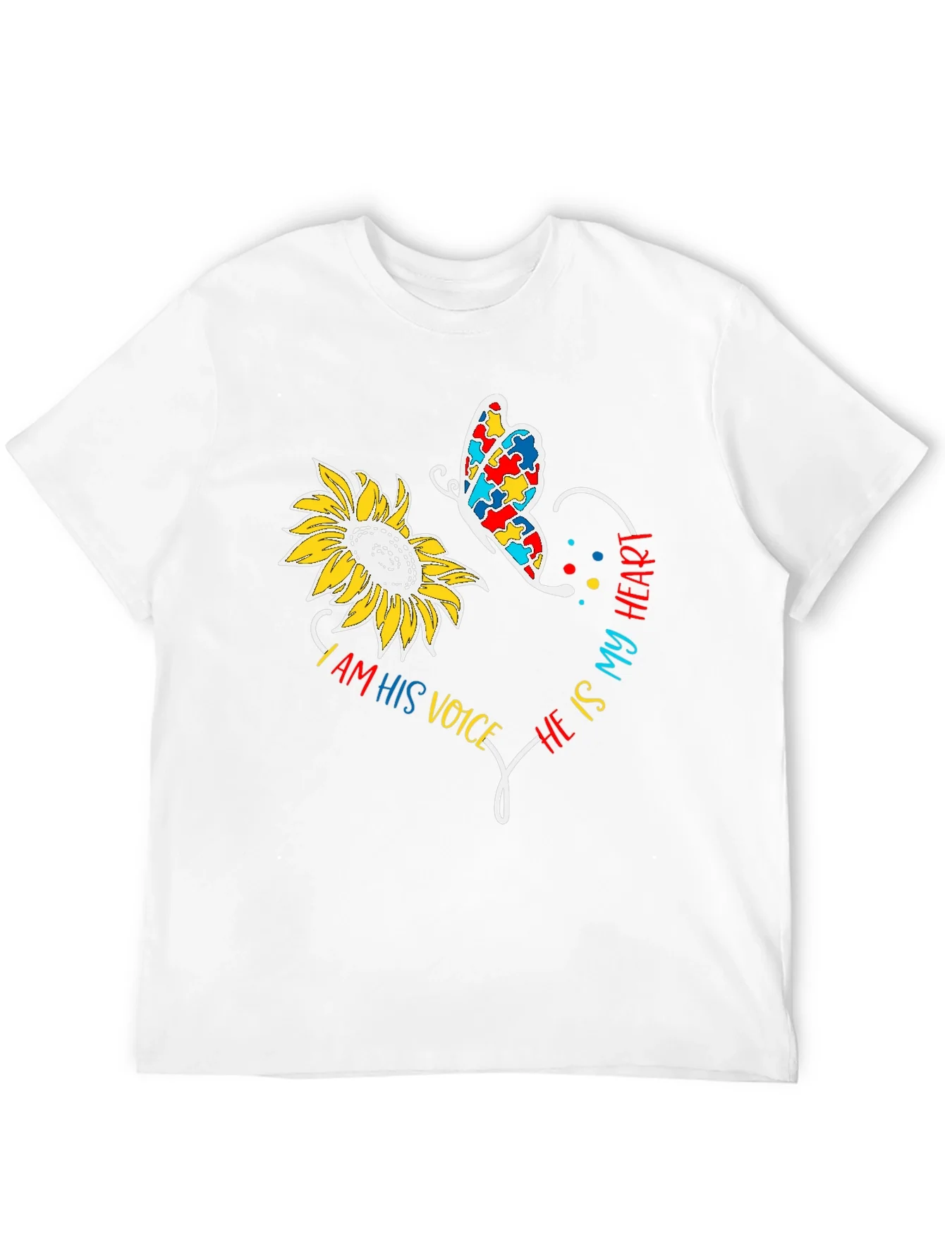 Rebbecca Autism Awareness Sunflower T-Shirt