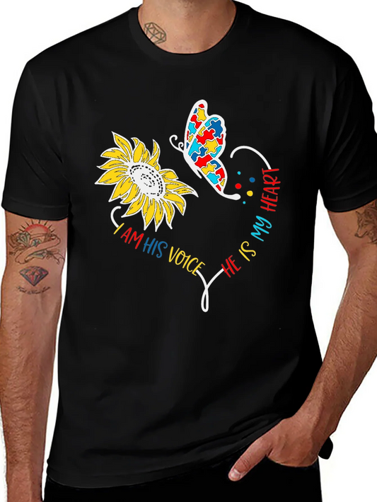 Rebbecca Autism Awareness Sunflower T-Shirt