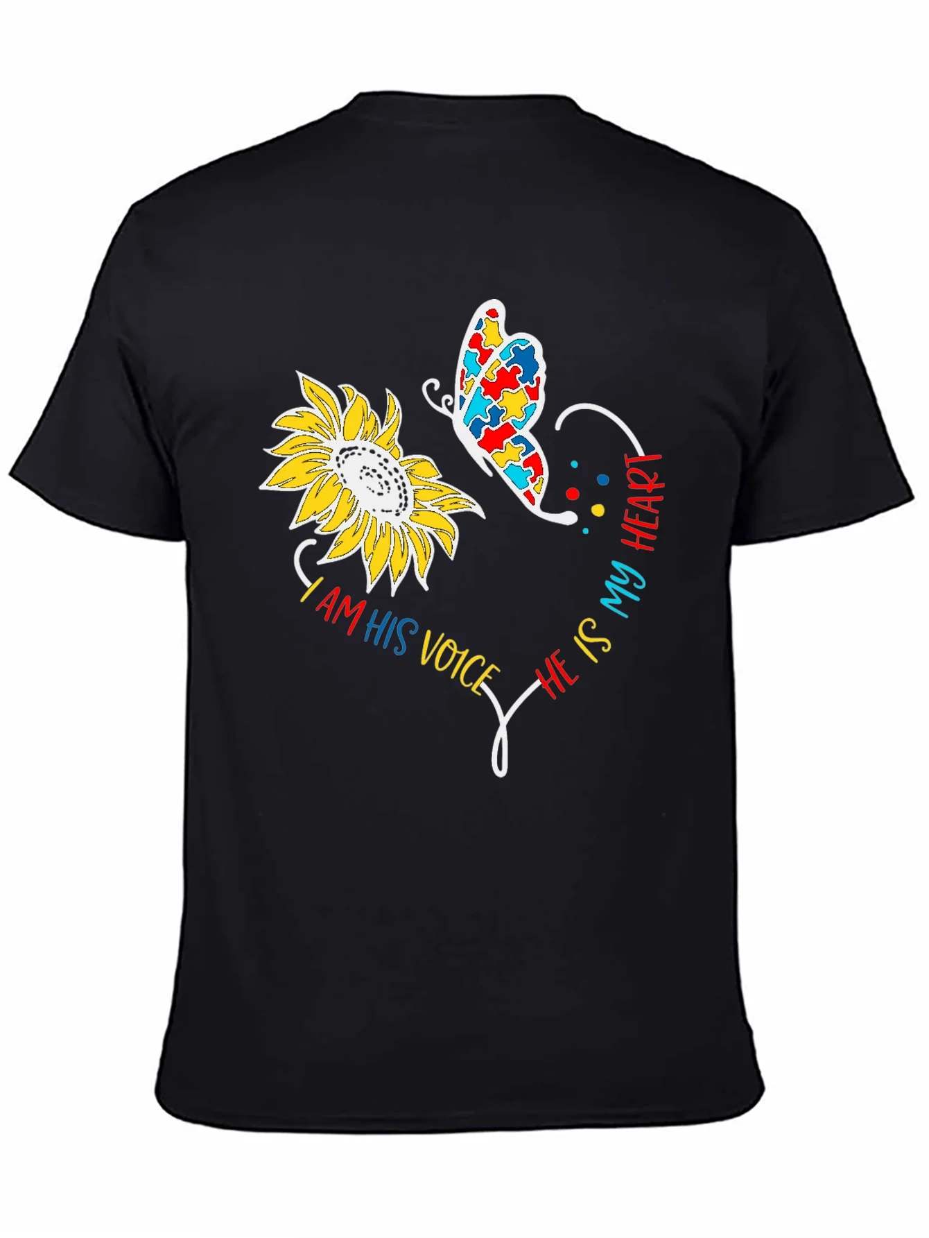 Rebbecca Autism Awareness Sunflower T-Shirt