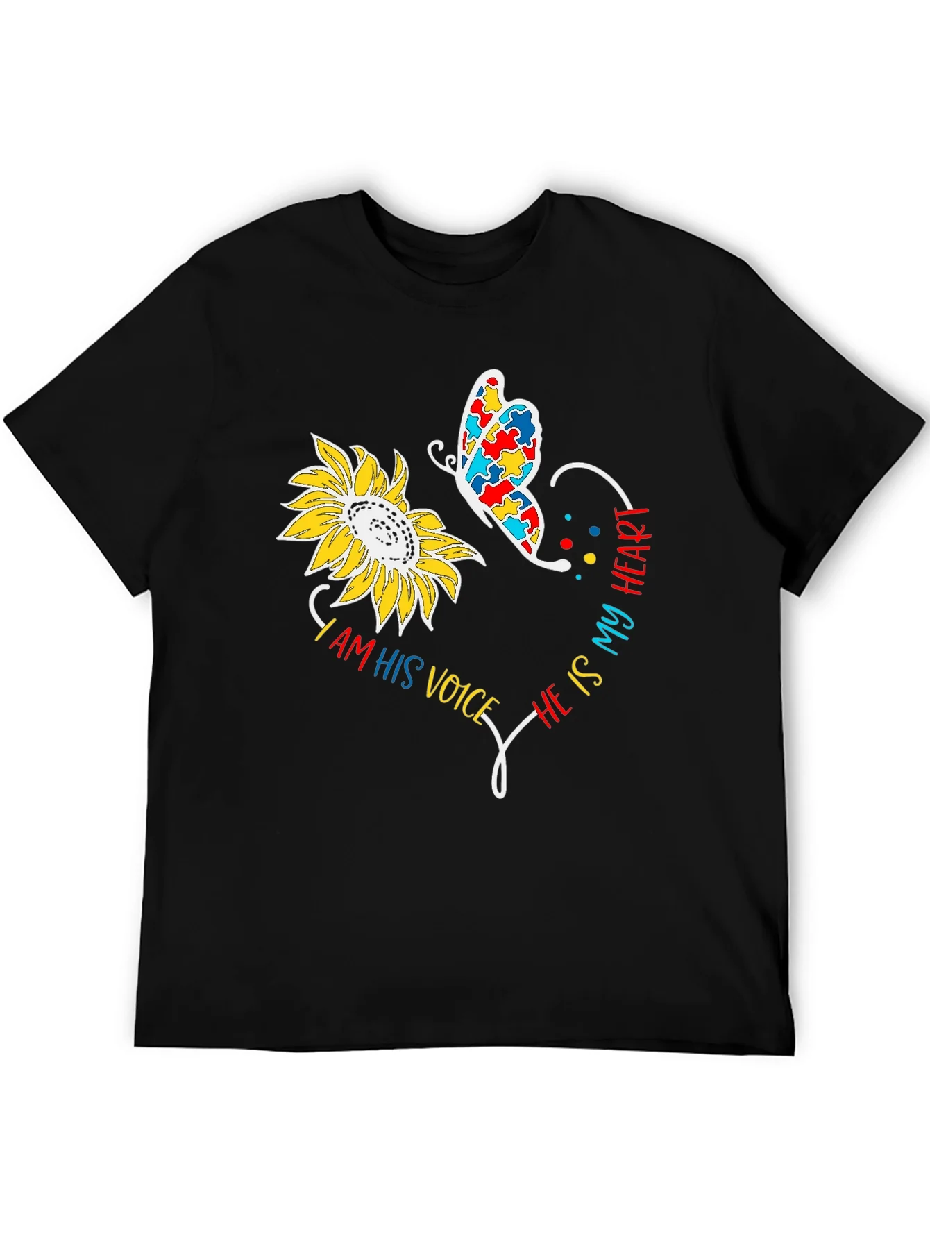 Rebbecca Autism Awareness Sunflower T-Shirt