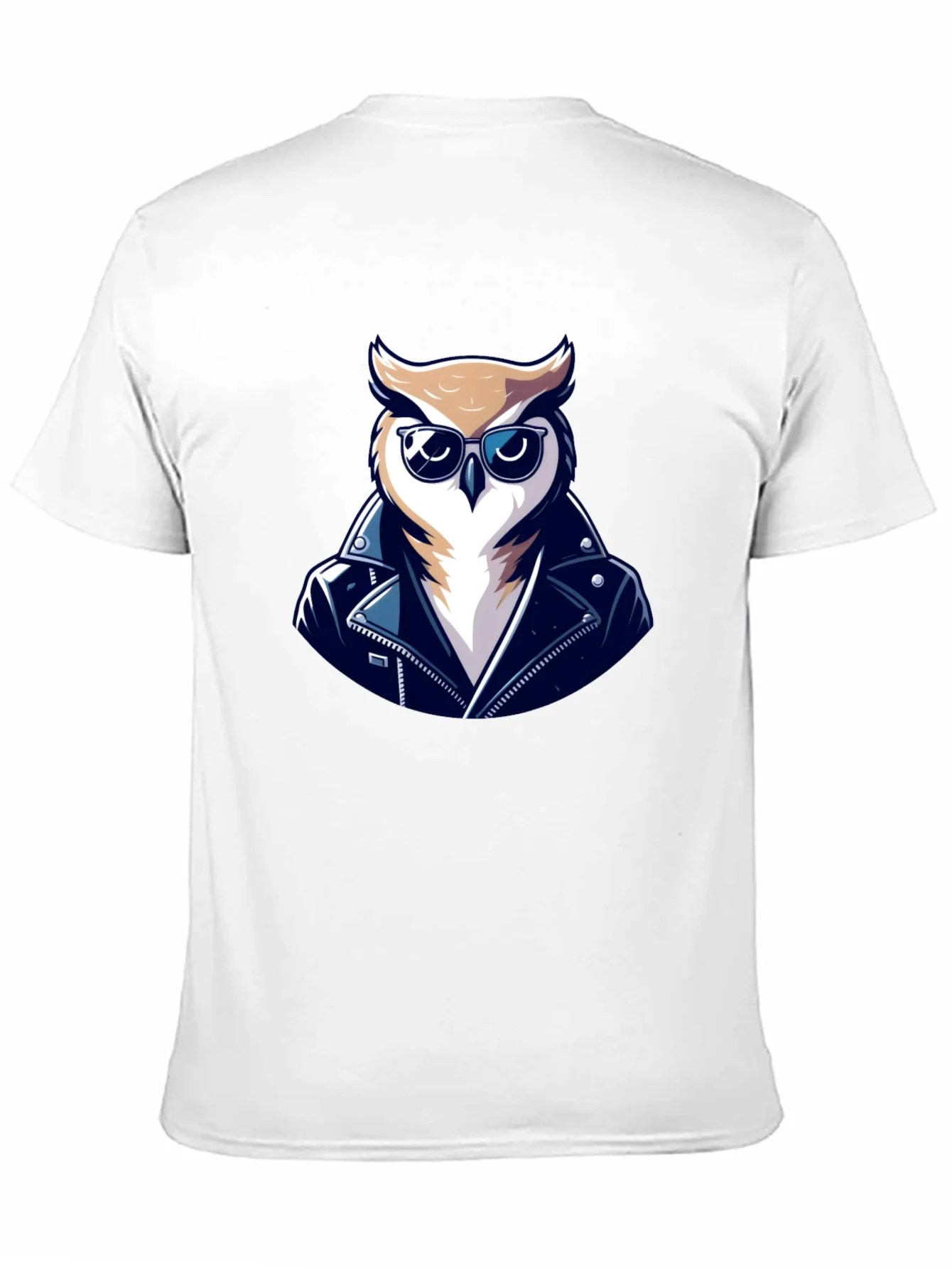 Rebbecca Cool Owl Biker T-Shirt - Black Cotton Tee